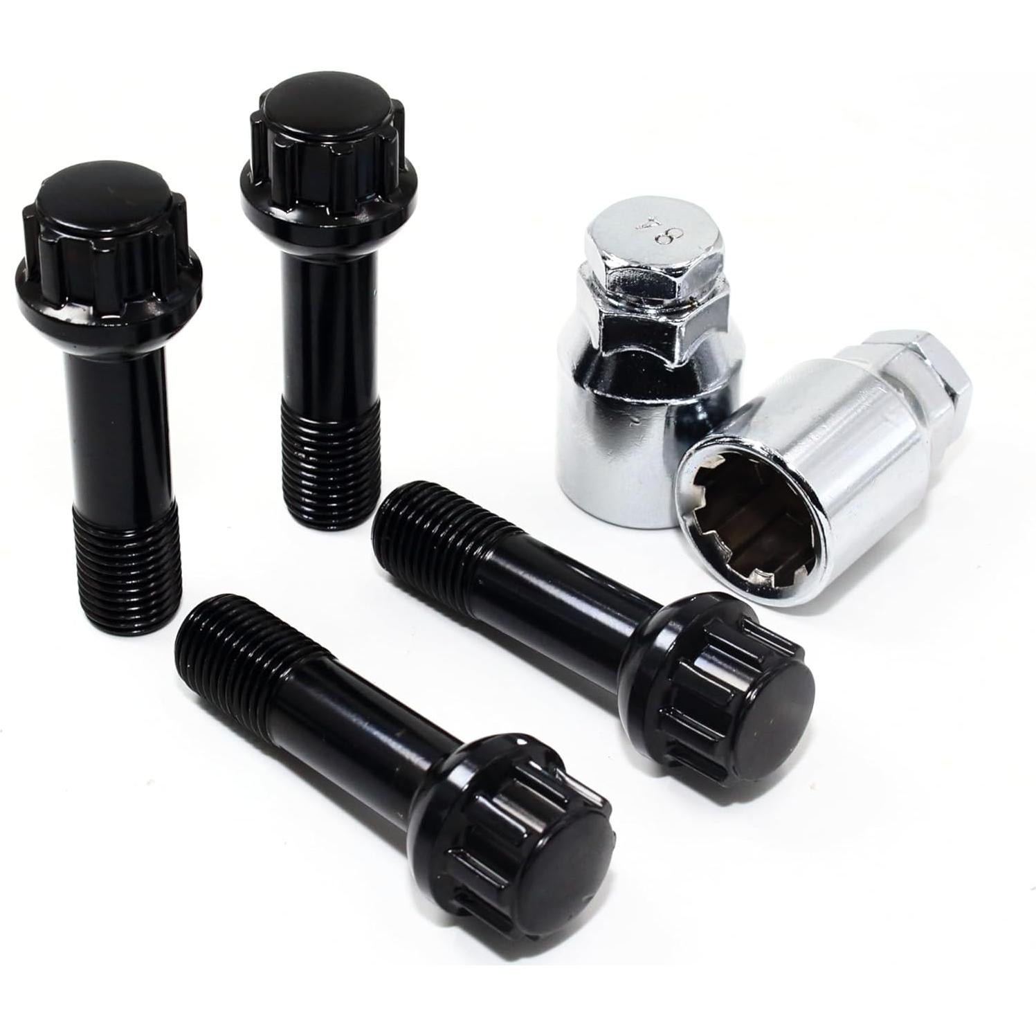 Juego de 4 Bloqueos de Tuerca de Rueda Veritek 14x1.5mm Negro