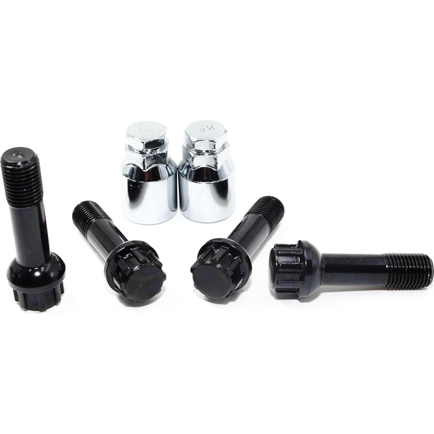 Juego de 4 Bloqueos de Tuerca de Rueda Veritek 14x1.5mm Negro