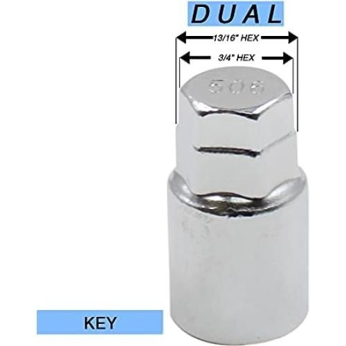 Juego de 4 Tuercas de Rueda de Bloqueo Cromo M14x1.5 R12