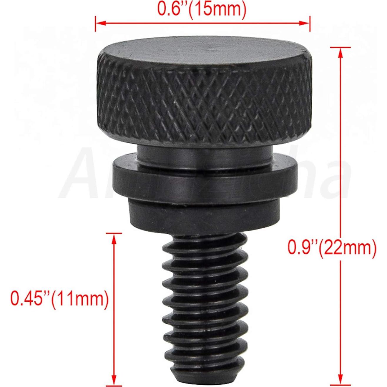 Kit de Tornillo y Tuerca de Asiento Acero Inoxidable Negro Amazicha Compatible Harley Davidson 1996-2025