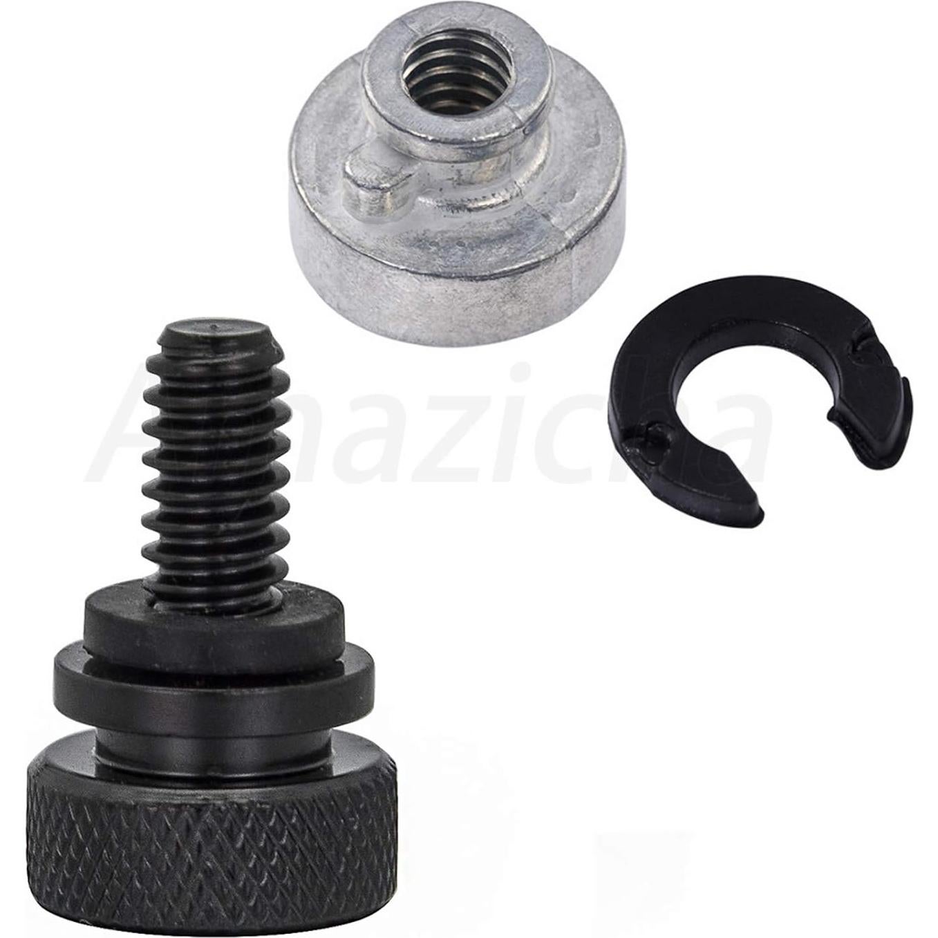 Kit de Tornillo y Tuerca de Asiento Acero Inoxidable Negro Amazicha Compatible Harley Davidson 1996-2025