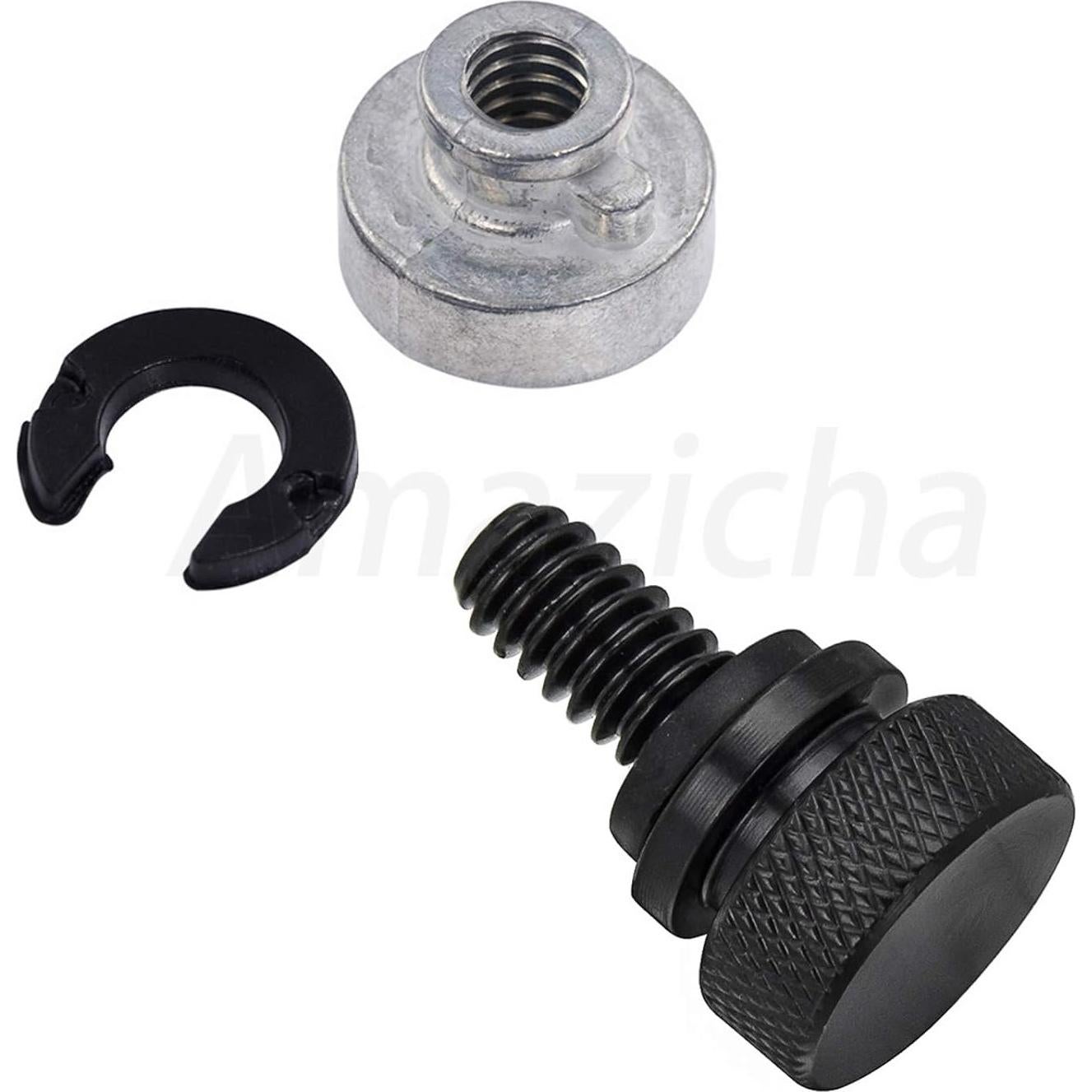 Kit de Tornillo y Tuerca de Asiento Acero Inoxidable Negro Amazicha Compatible Harley Davidson 1996-2025