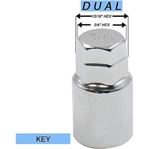 Cerraduras de Rueda M14x1.25 Acorn Cromadas 4 Piezas