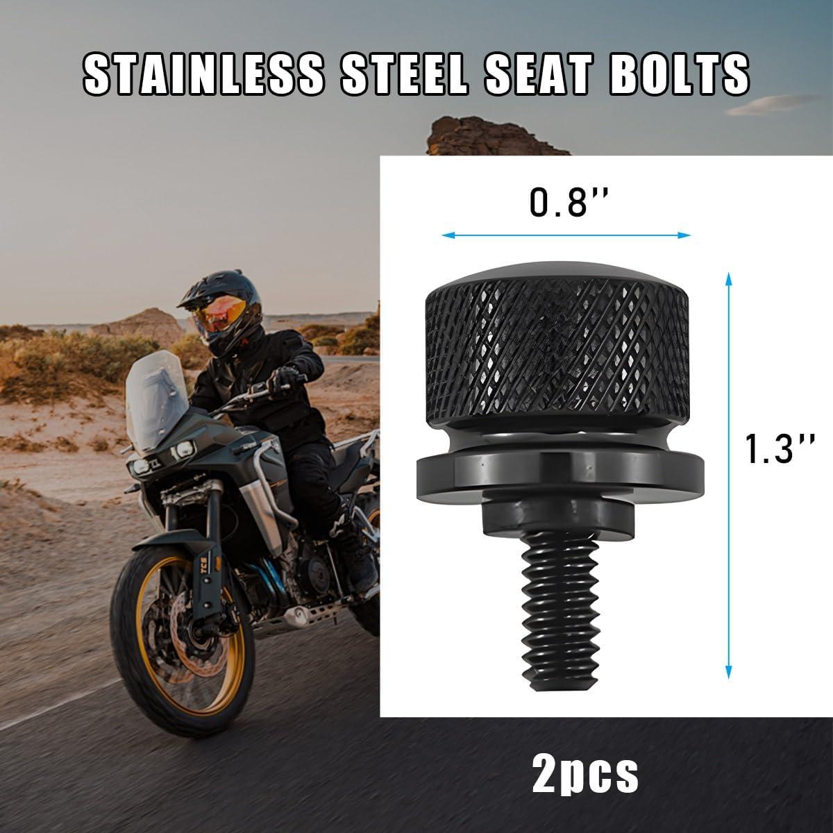 Tornillos de Asiento de Motocicleta Gasedin 2 PCS Aluminio Negro