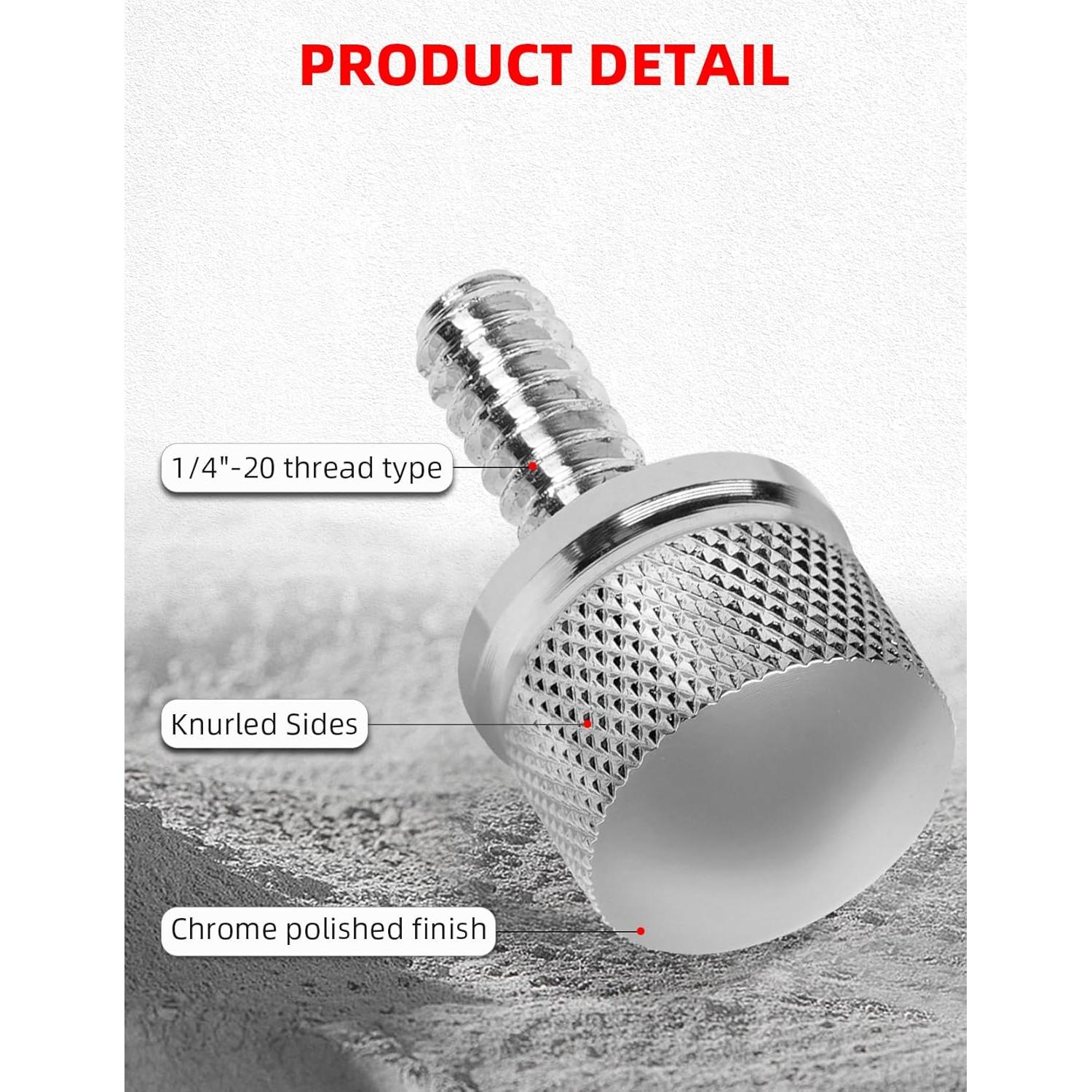 Kit de Tuerca y Tornillo de Asiento Cromado Amazicha para Harley 1996-2024