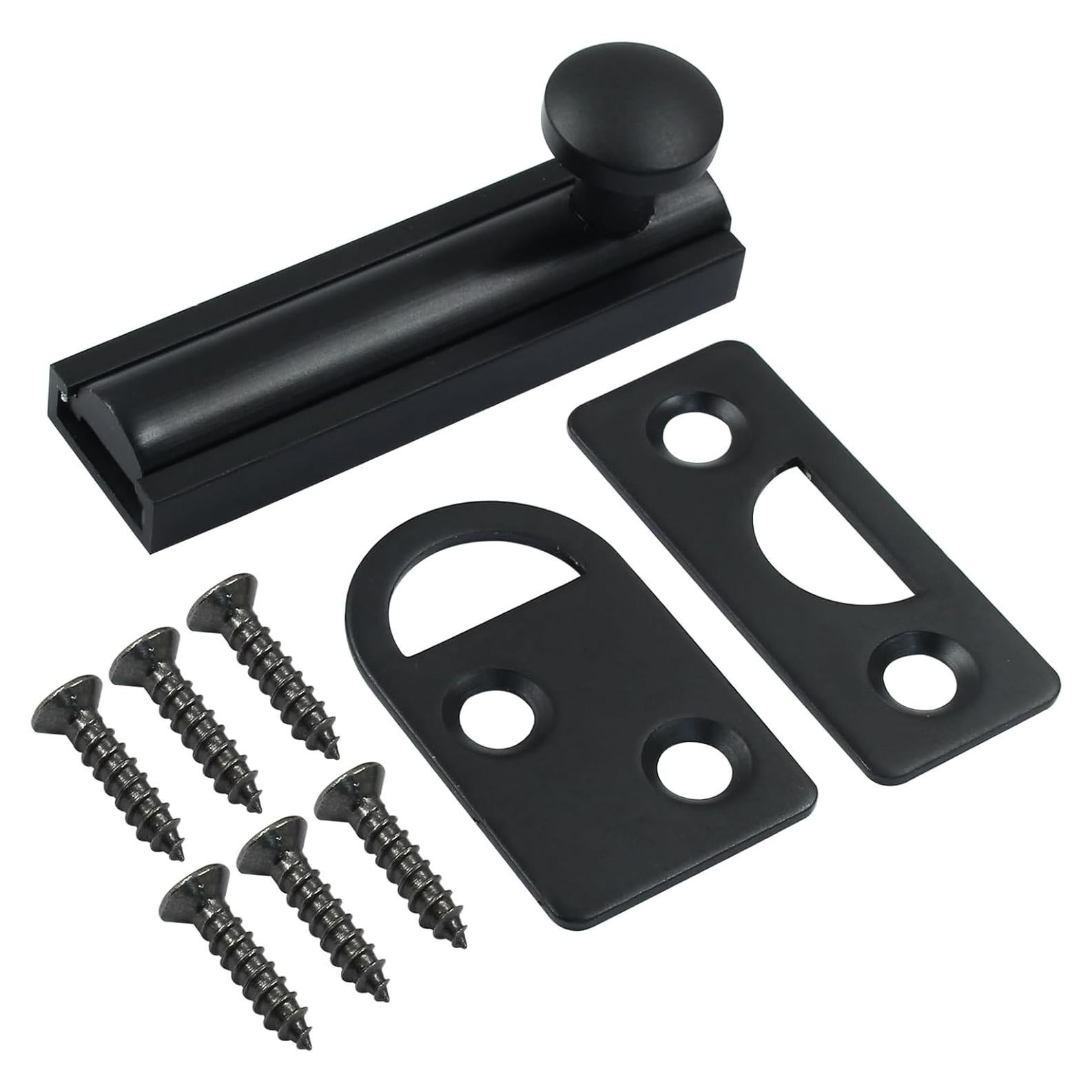 Cerrojo Deslizante PHITUODA de Latón Antirrobo 5.08 cm Negro