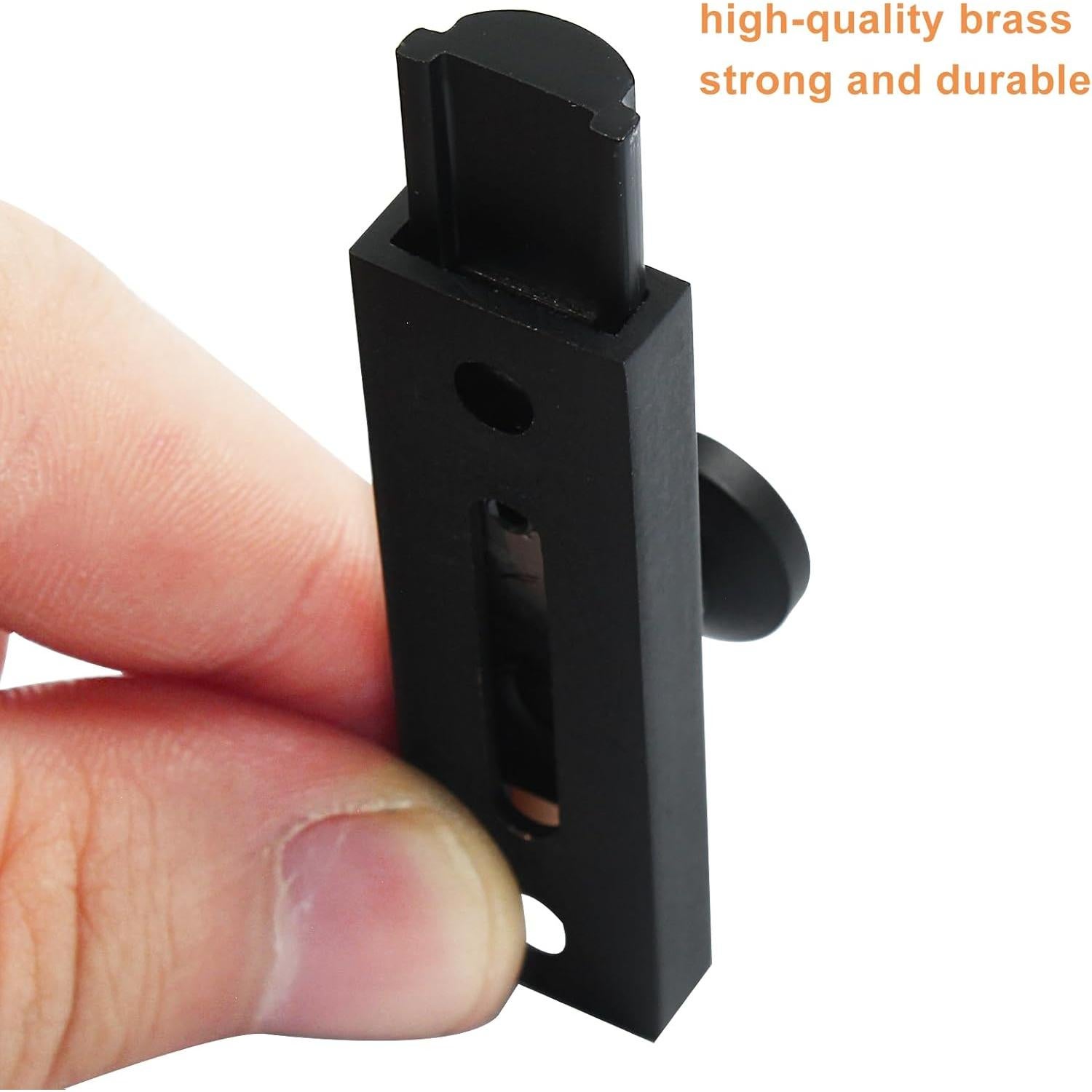 Cerrojo Deslizante PHITUODA de Latón Antirrobo 5.08 cm Negro