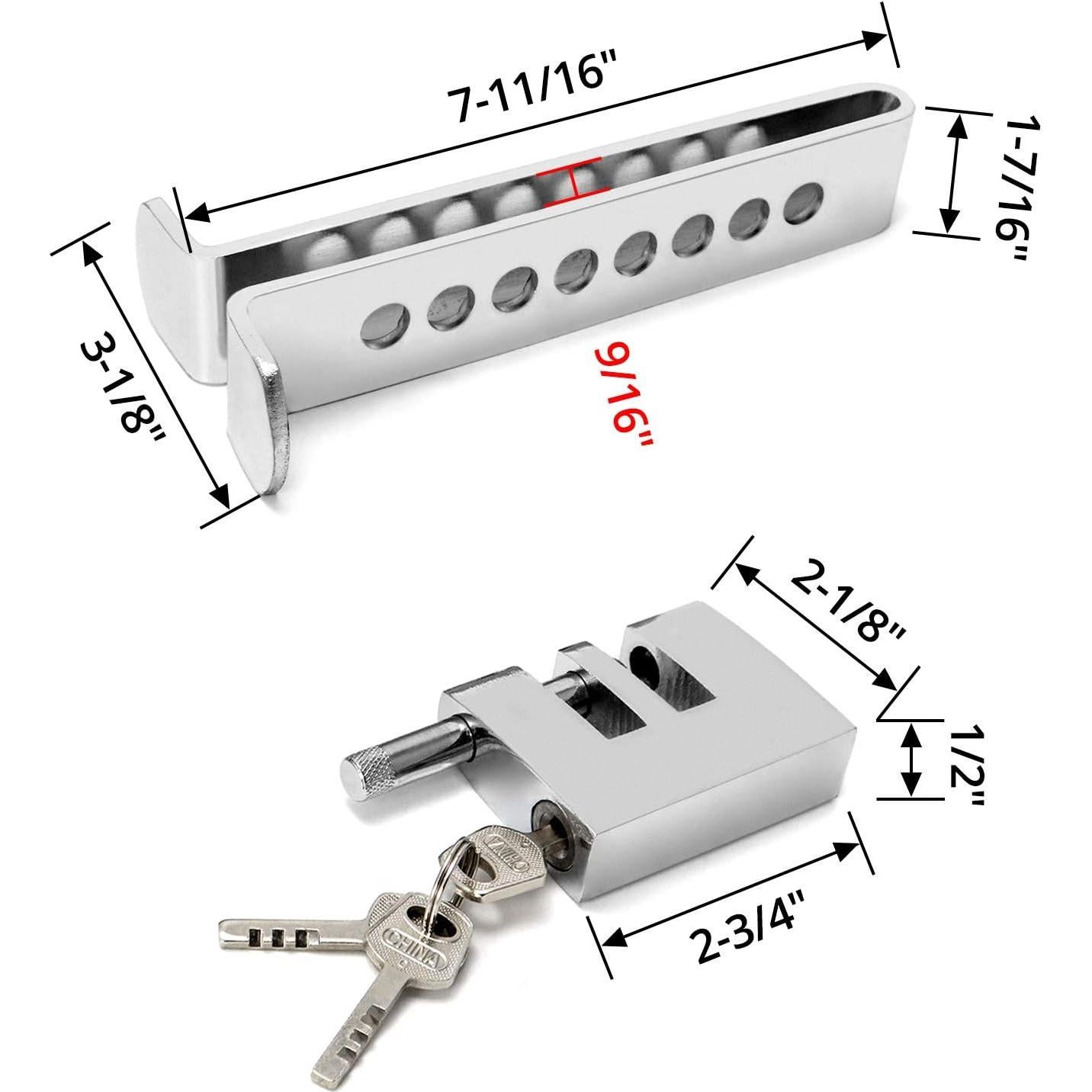 Cerradura de Embrague Antirrobo QWORK WD4095 Acero Inoxidable