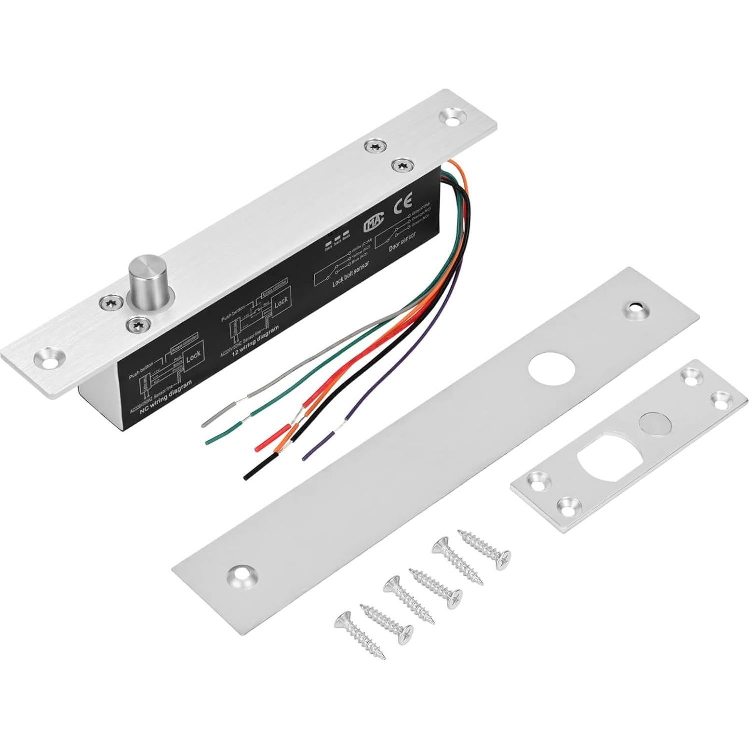 Cerradura eléctrica de perno Fail-Secure YUANWIN ZB206NO 12V