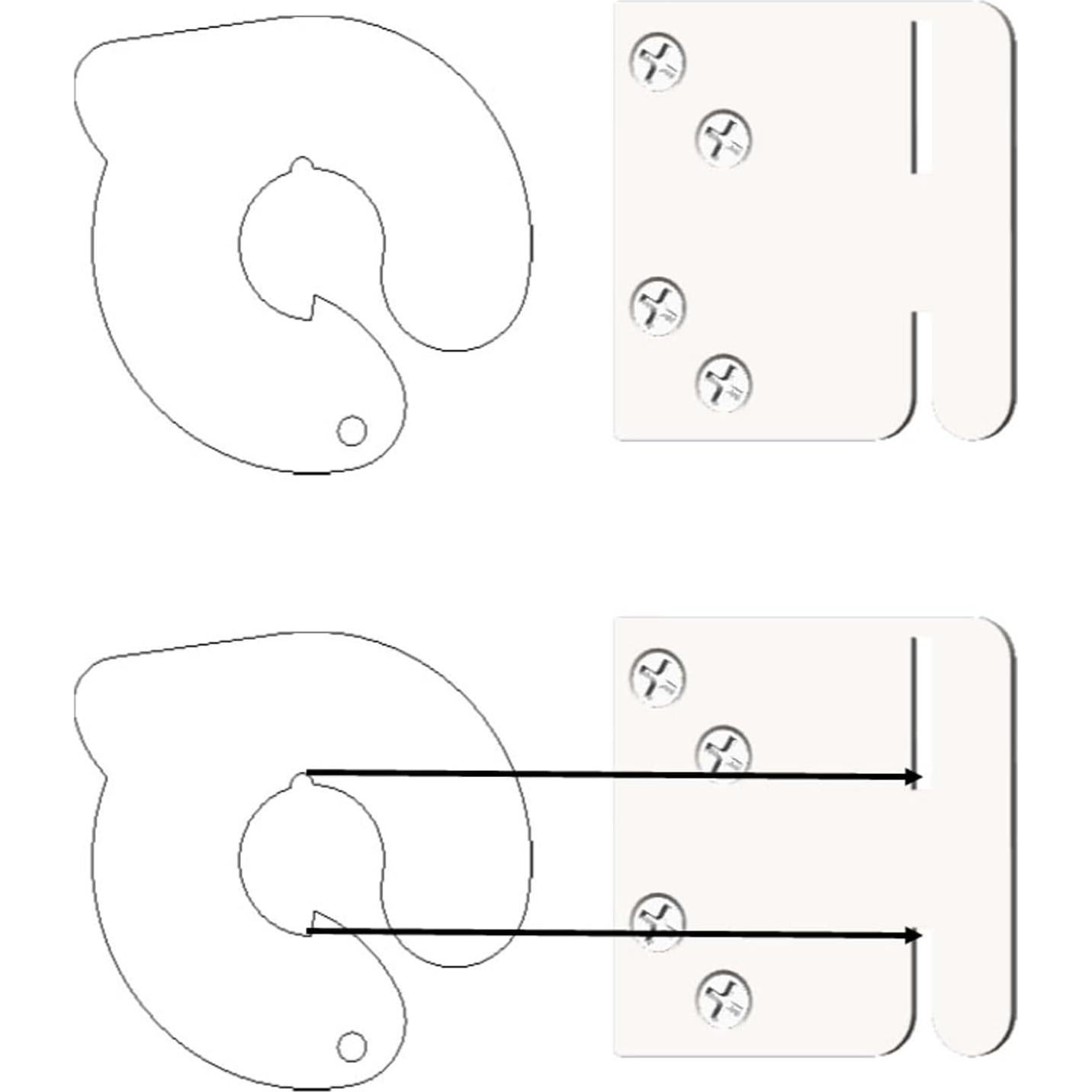 Cerradura de Seguridad Prime-Line U 9493 Acero Blanco 8.89 cm