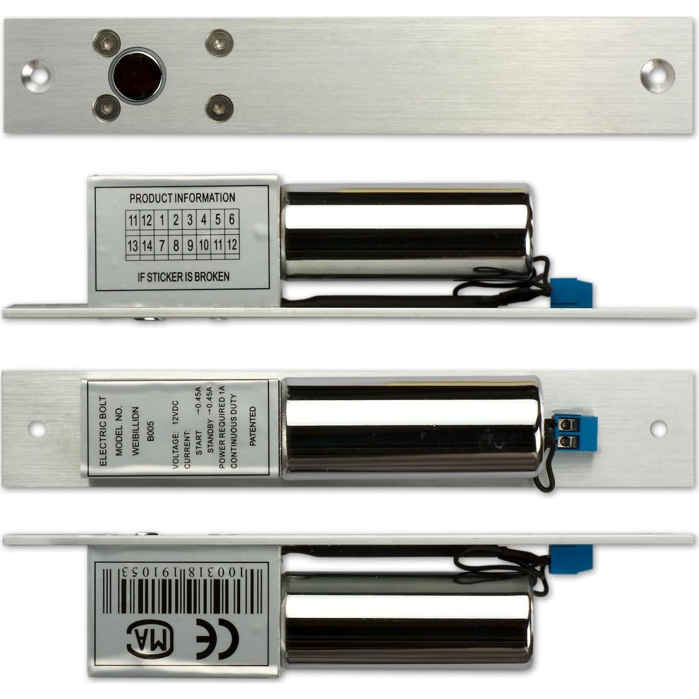 Cerradura Eléctrica ZOTER EDL-DB200 NC 12V Acero Inoxidable