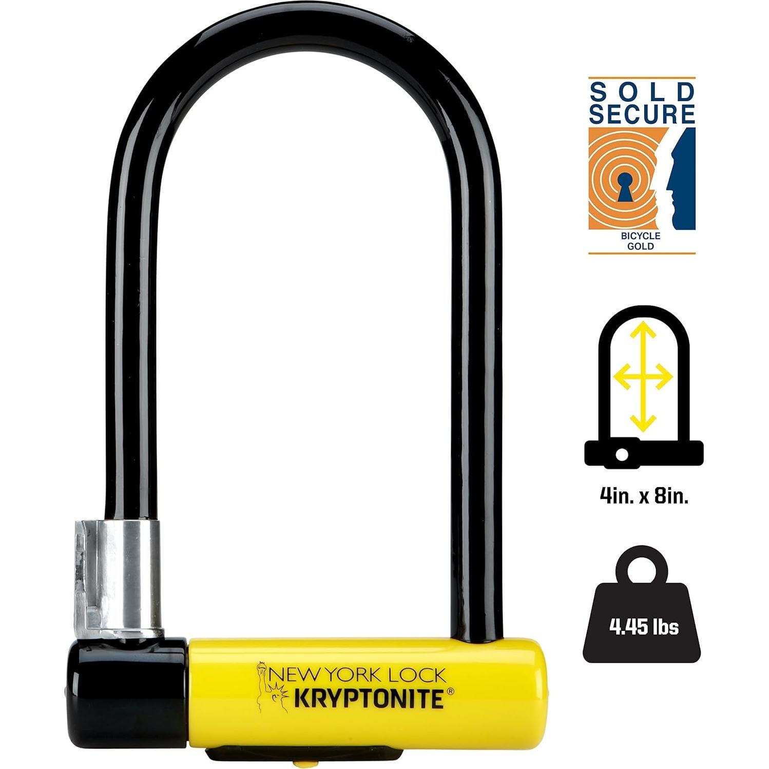 Candado U Estándar Kryptonite Nueva York 16mm Antirrobo