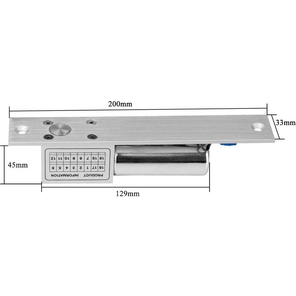 Cerradura Eléctrica WITPOCE LIBO L-2CWS 12V Modo NC
