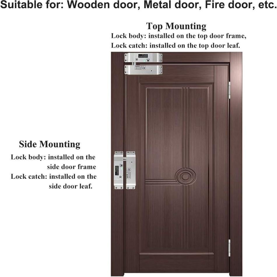 Cerradura Eléctrica AMOCAM 12V NC para Puertas de Madera y Metal