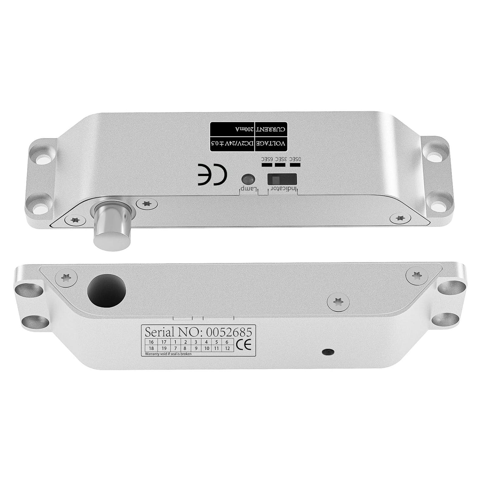 Cerradura de Perno Eléctrico NCLTHS 12V/24V Modo NC Seguridad