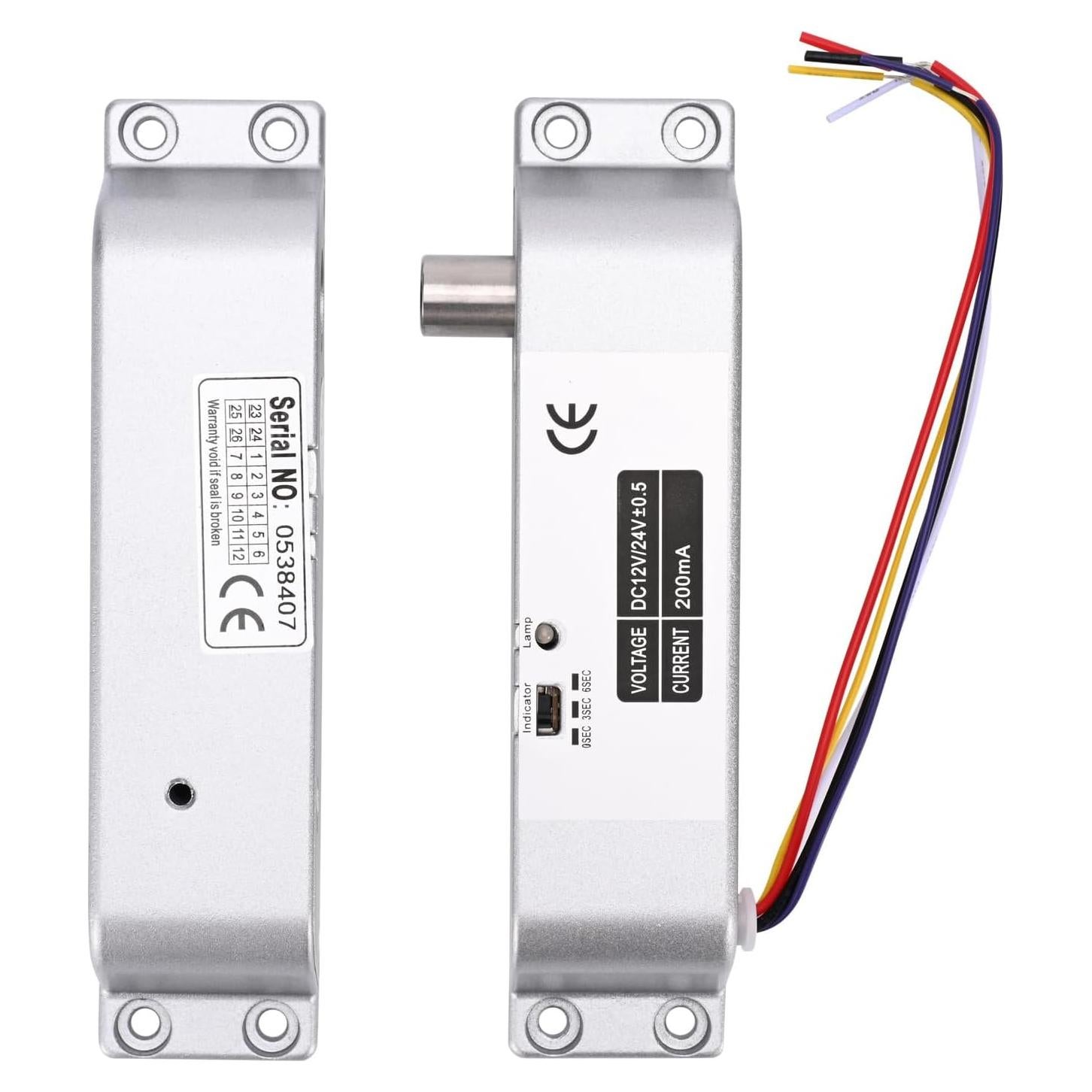 Cerradura Eléctrica de Perno YUHANUS 12V con Retardo