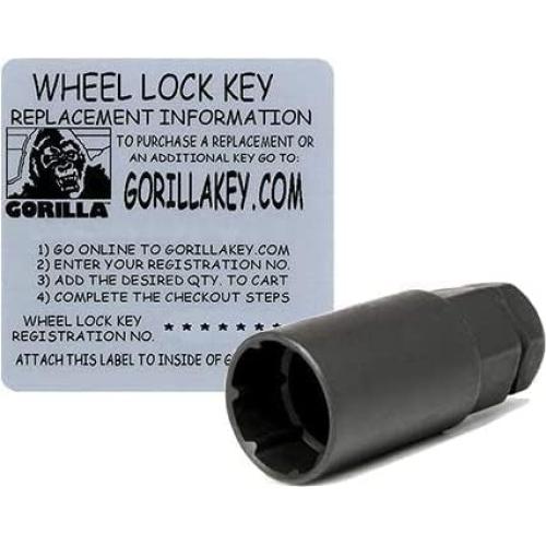 Bloqueos de Rueda Gorilla Lumintrail 14mm x 1.50 Cromo Negro