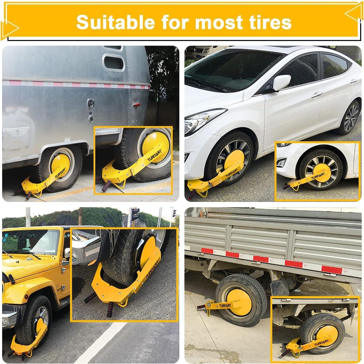 Candado de Rueda Antirrobo Turnart 819 Amarillo 5.9kg