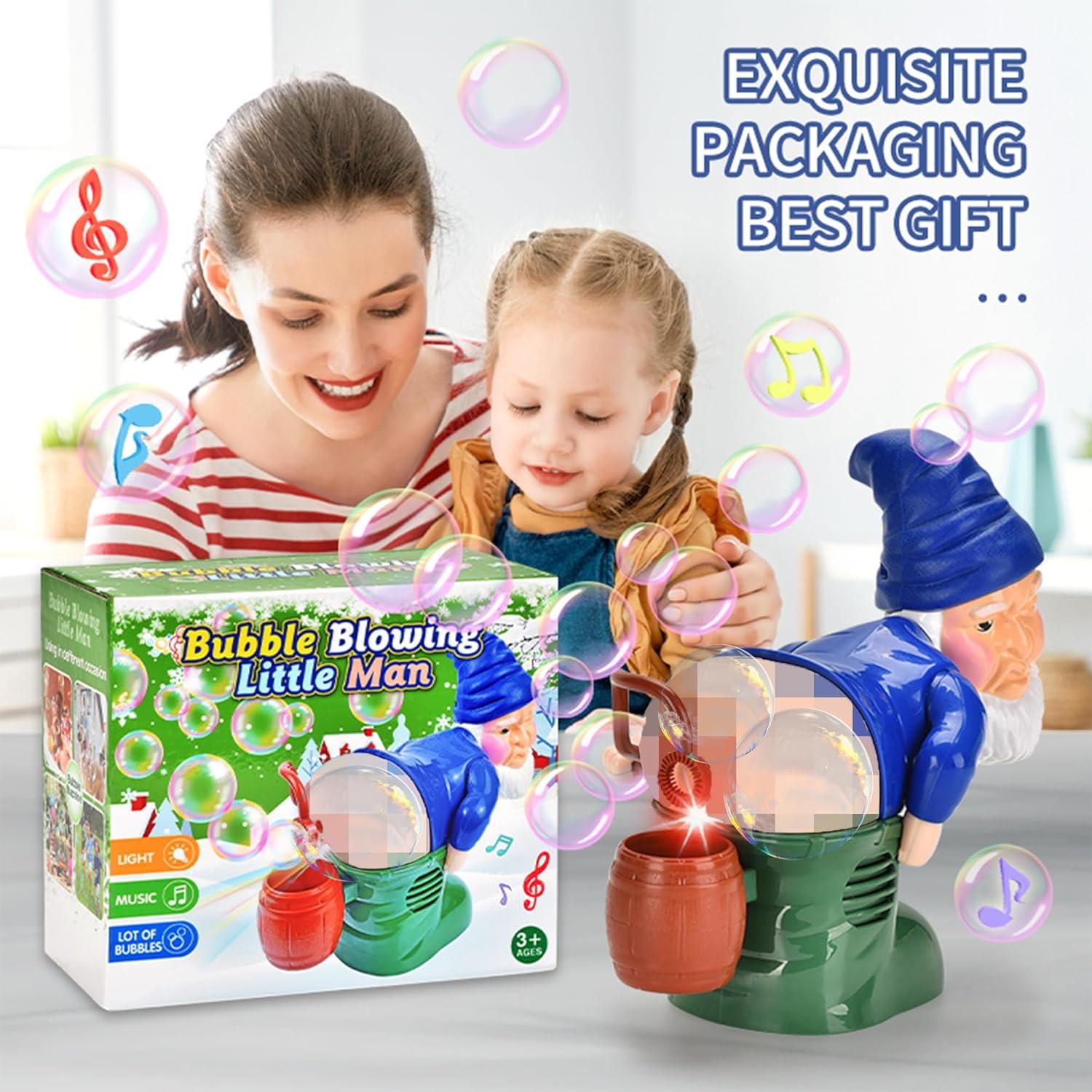 Soplador de Burbujas KXSGKRR Gnomo de Jardín con Música