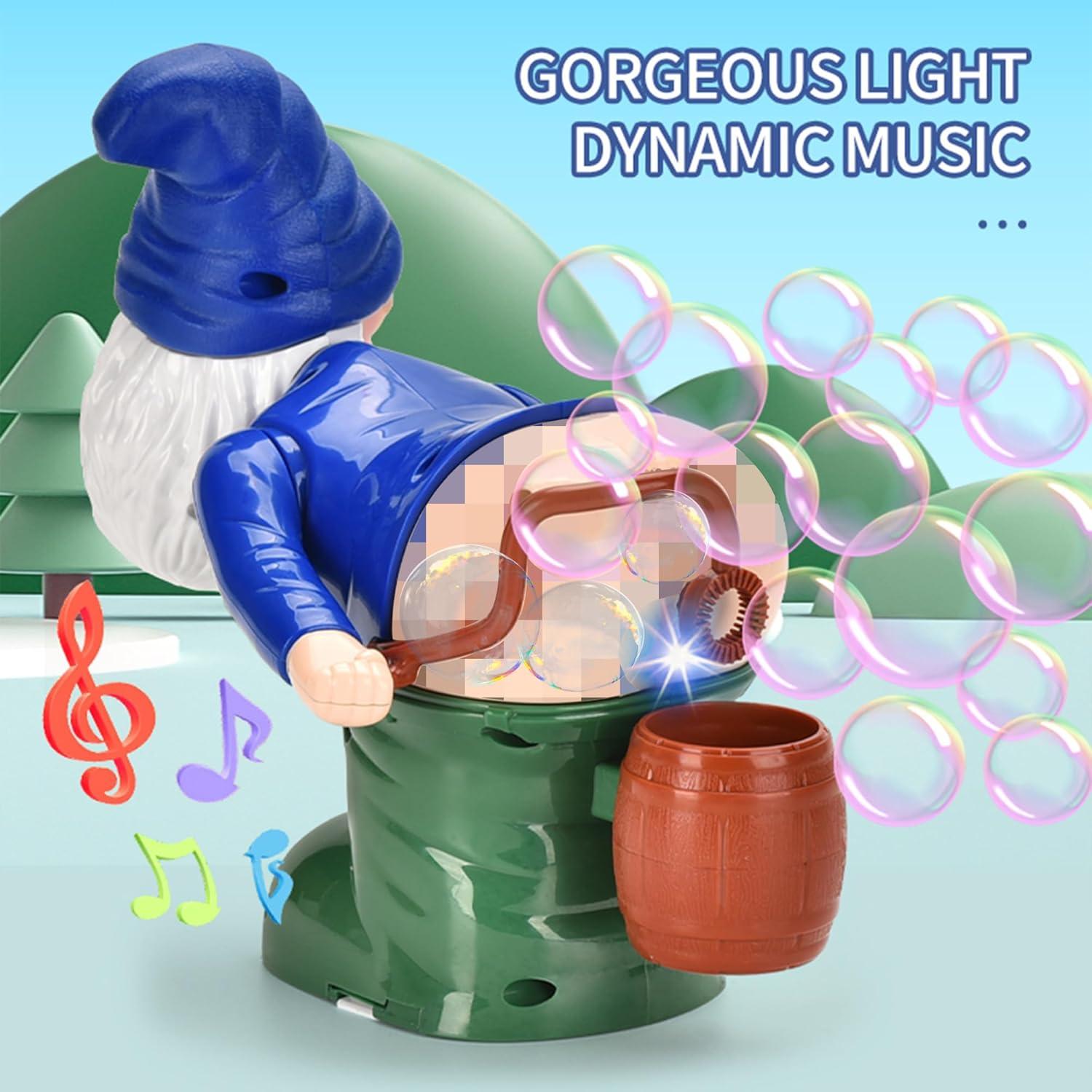 Soplador de Burbujas KXSGKRR Gnomo de Jardín con Música