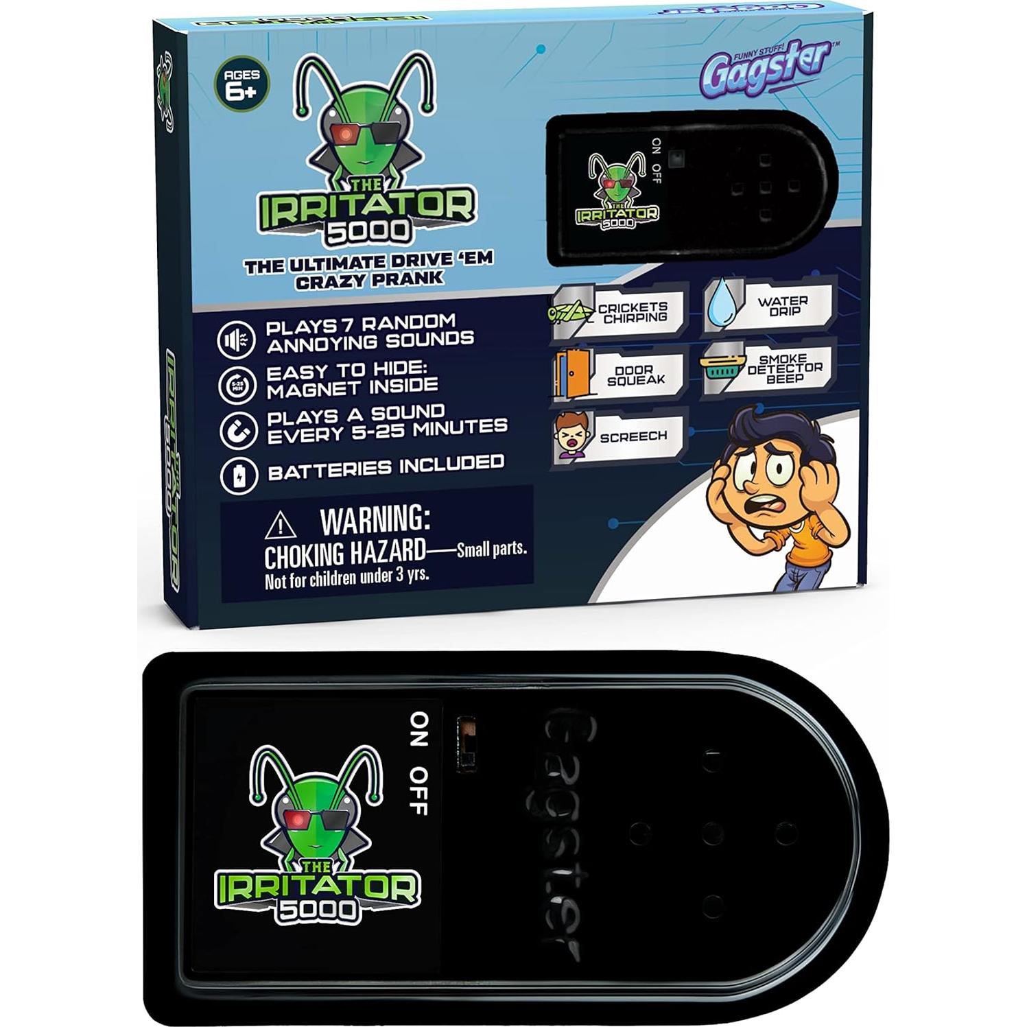 Gagster Irritador 5000 - Dispositivo de broma con 7 sonidos