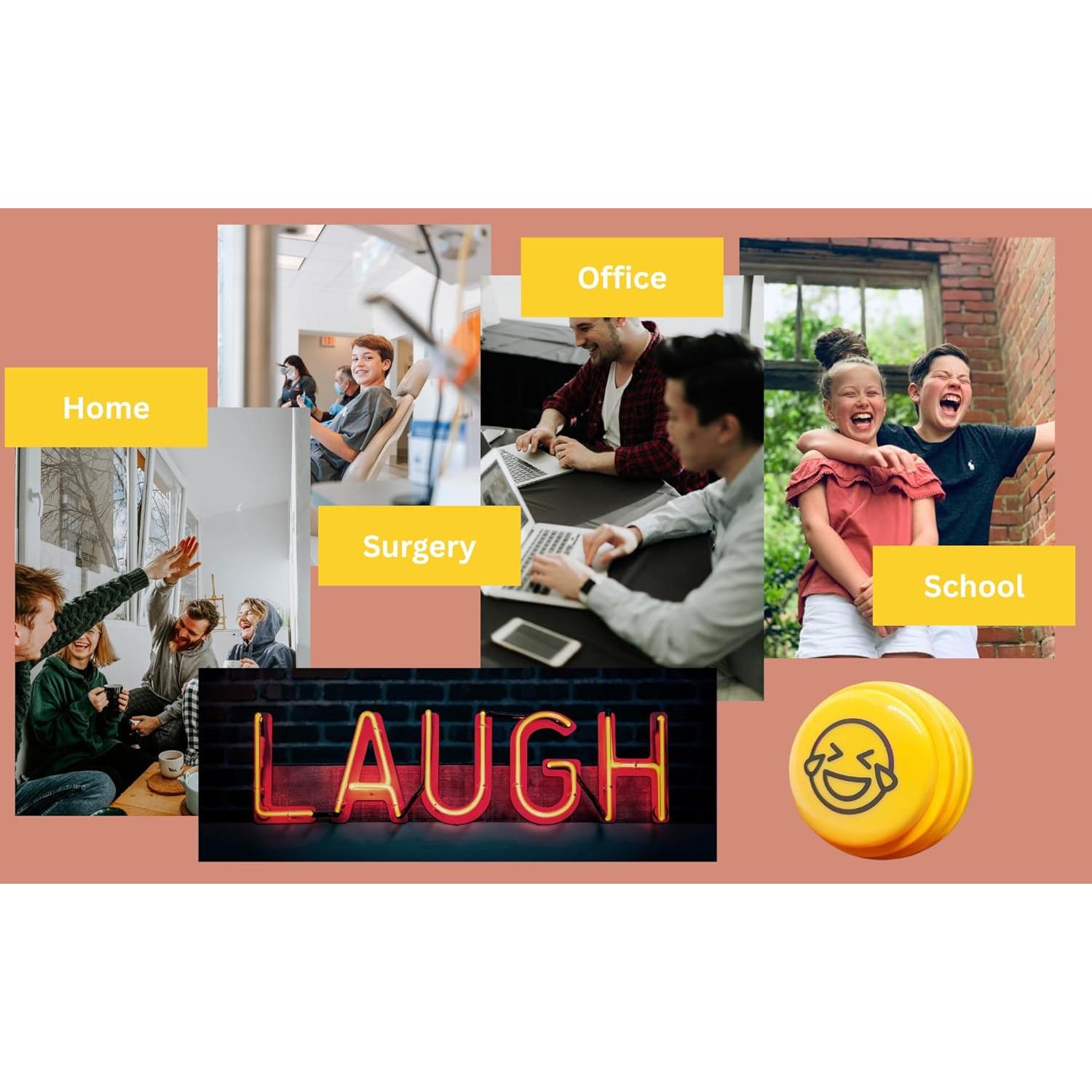 Botón de Risas memo24 - 12 Risas Hilarantes para Alivio del Estrés