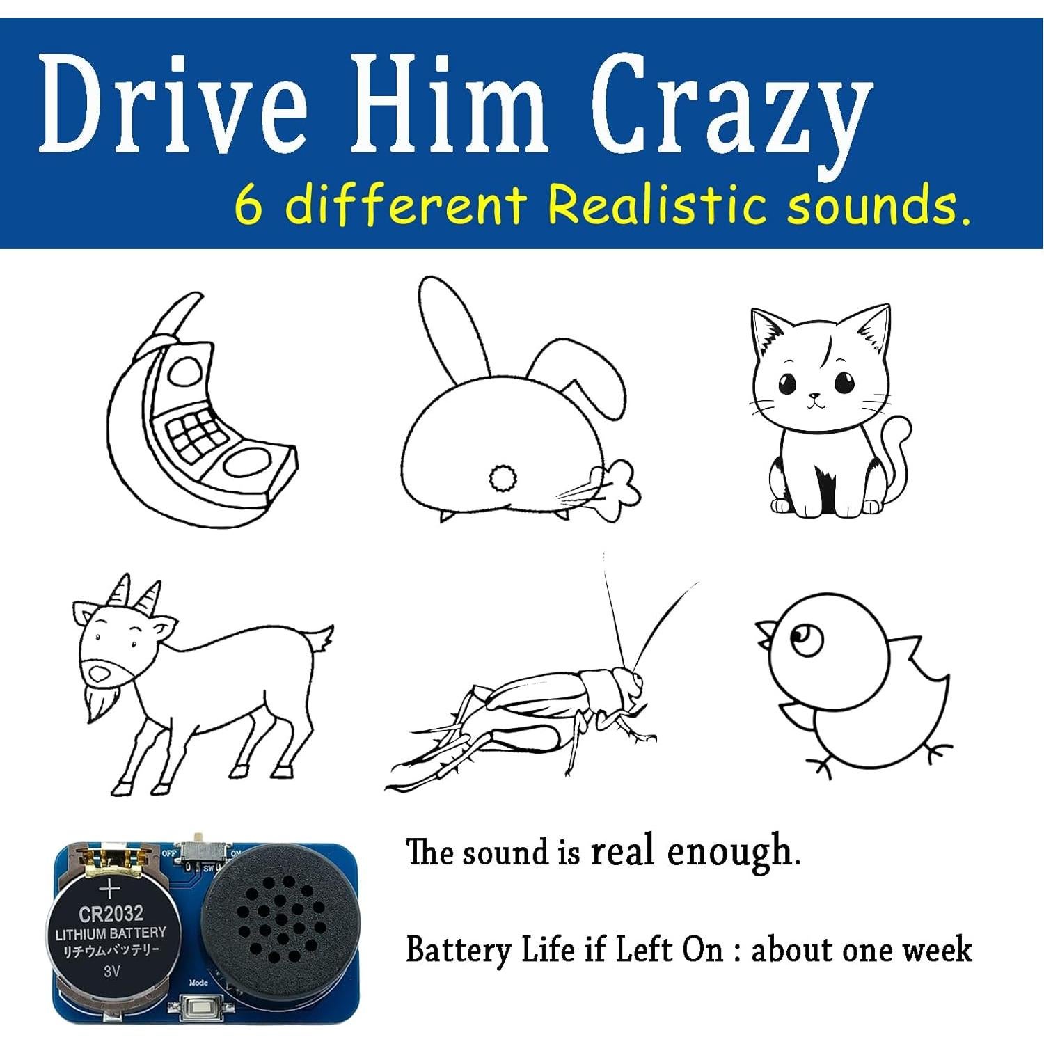 Broma Hacedor de Ruido de Grillo 3 PCS - Sonidos Realistas