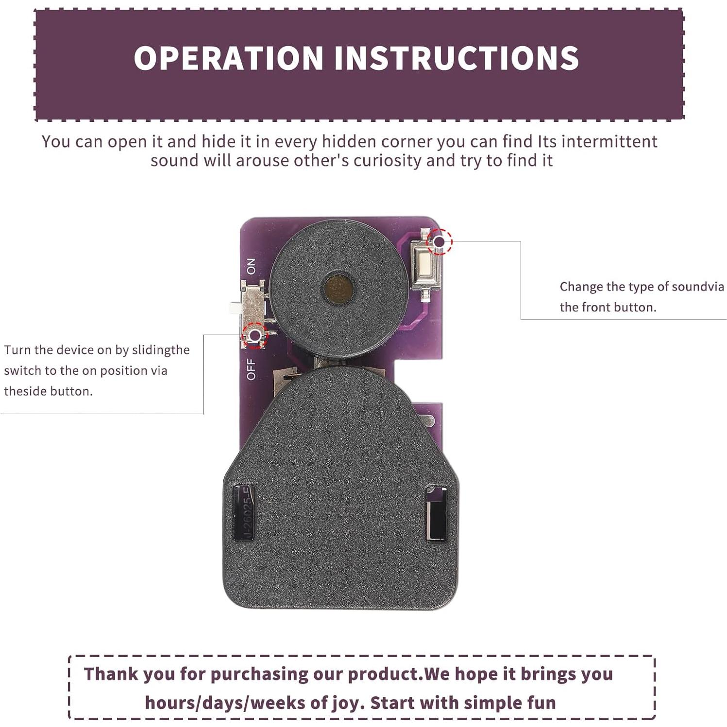 Hacedor de Ruido de Grillo MUUPEG - 4 Pcs, 16 Sonidos, Compacto