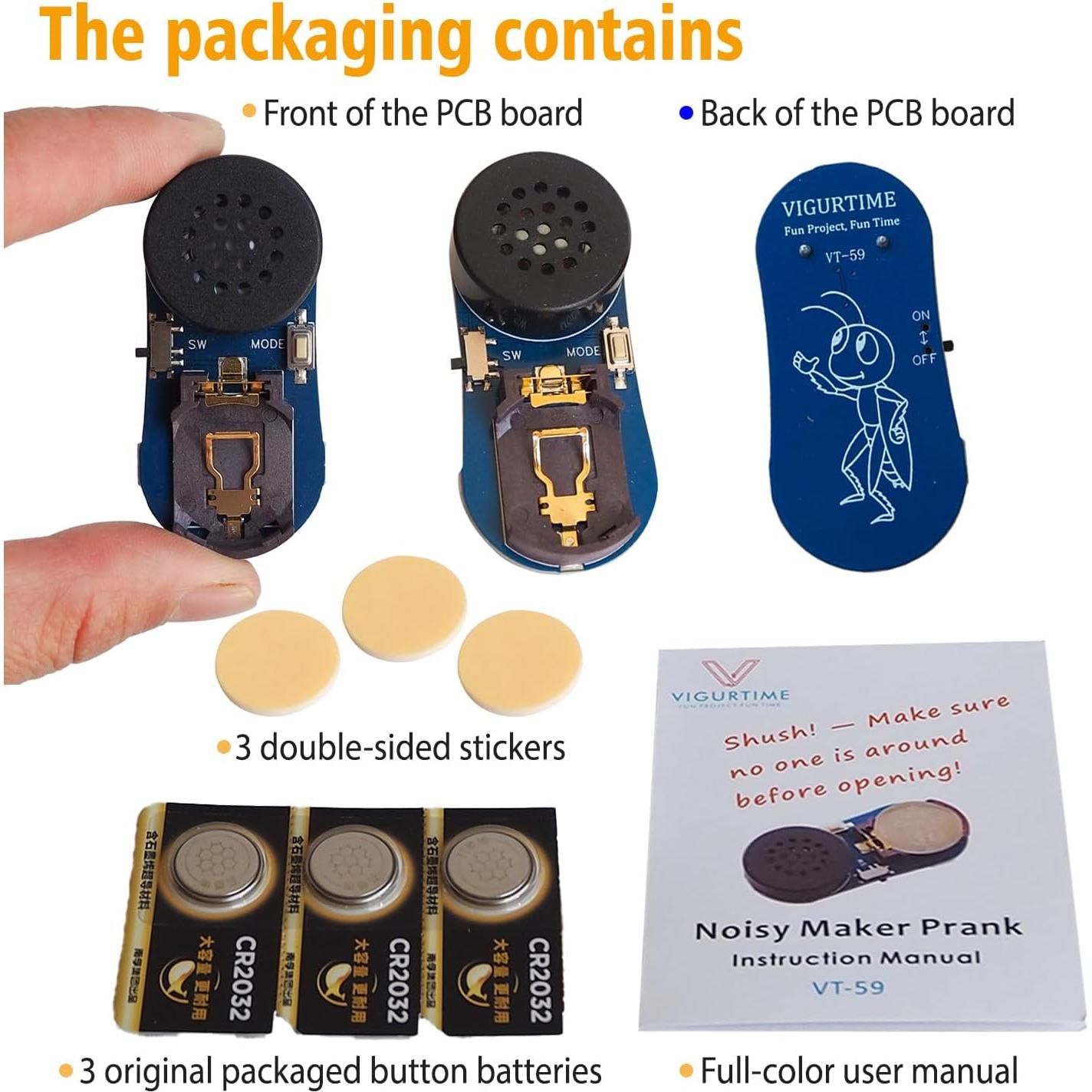 Bromista de Ruido VIGURTIME 3 PCS Sonidos de Animales y Ruidos