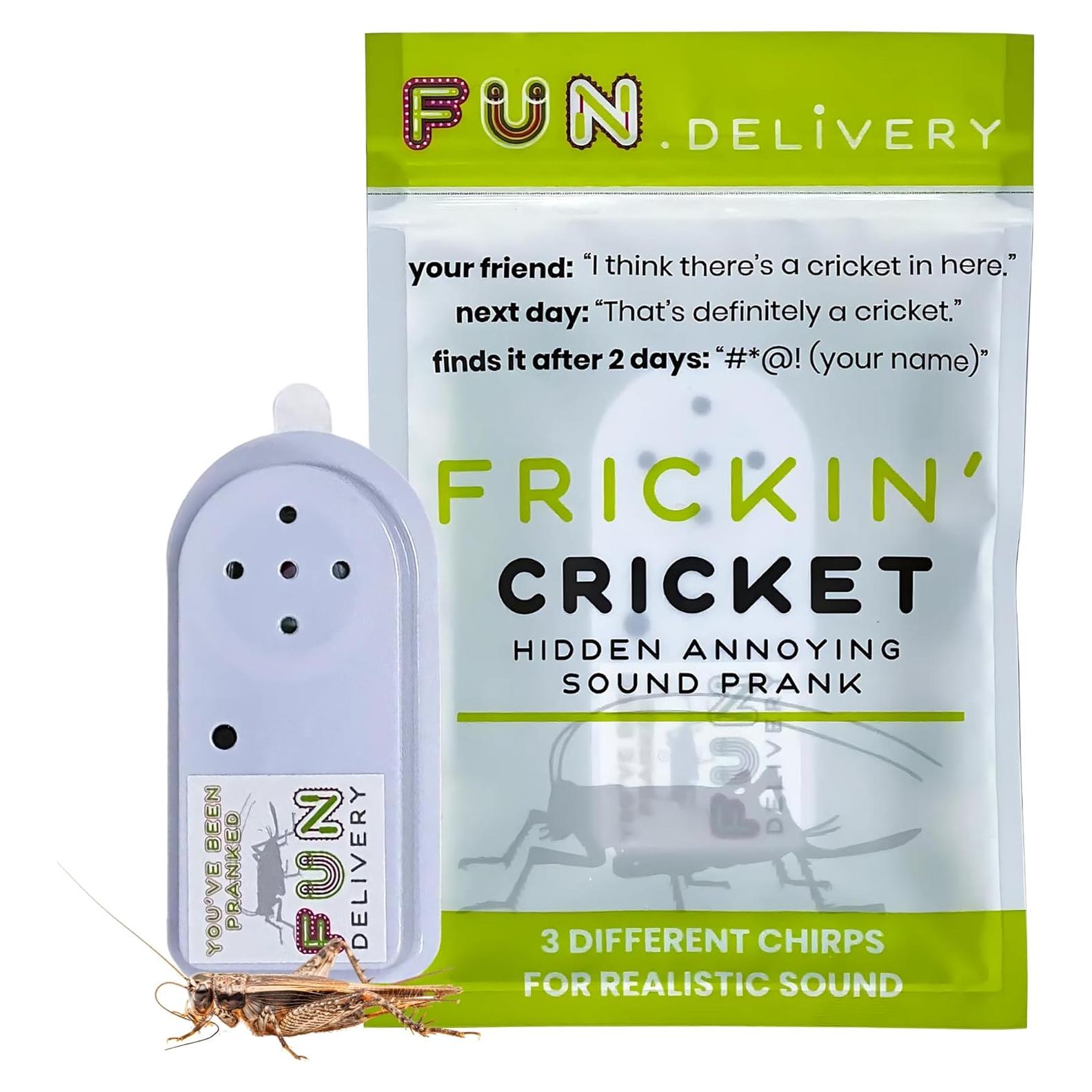 Dispositivo de broma Frickin' Cricket FUN delivery - Sonido oculto