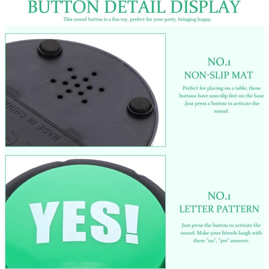Botón de Sonido NUOBESTY - Juguete de Broma Verde 2 Pcs