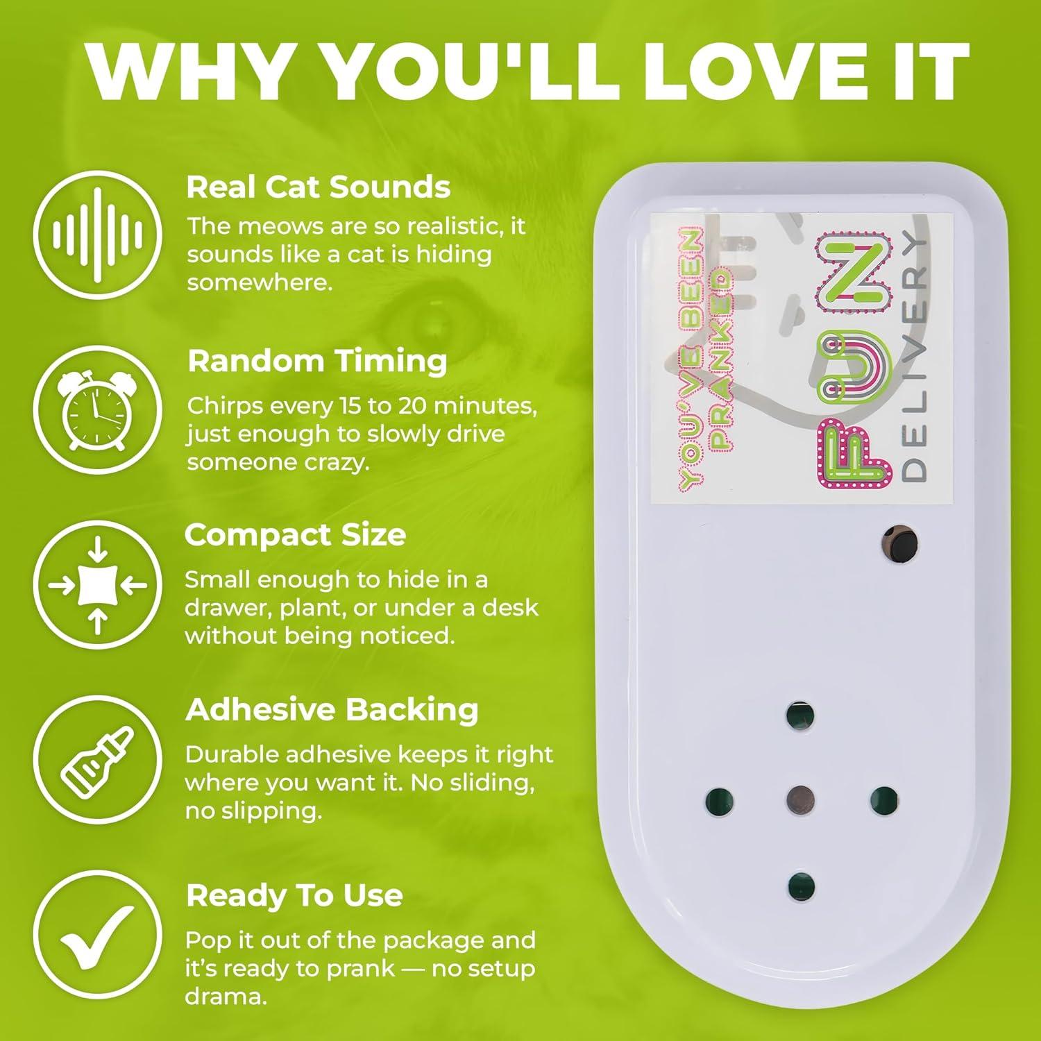 Dispositivo de broma de sonido de gato FUN delivery - Maullido oculto