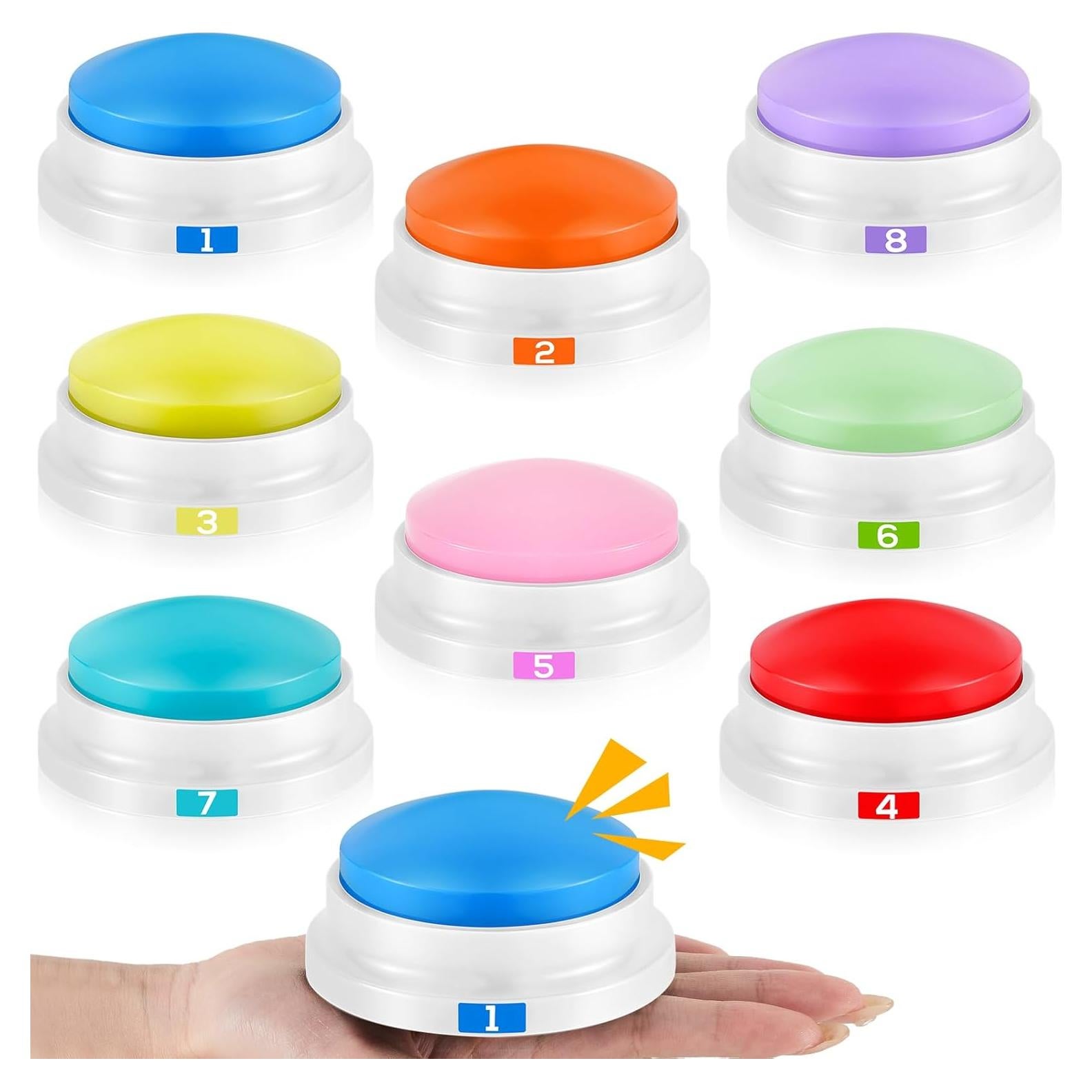 Botones de Grabación Xuhal 8 Pcs para Juegos y Enseñanza