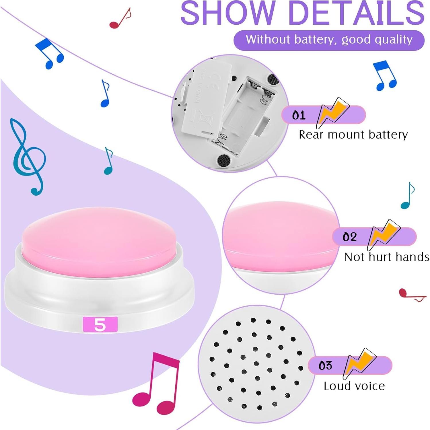 Botones de Grabación Xuhal 8 Pcs para Juegos y Enseñanza