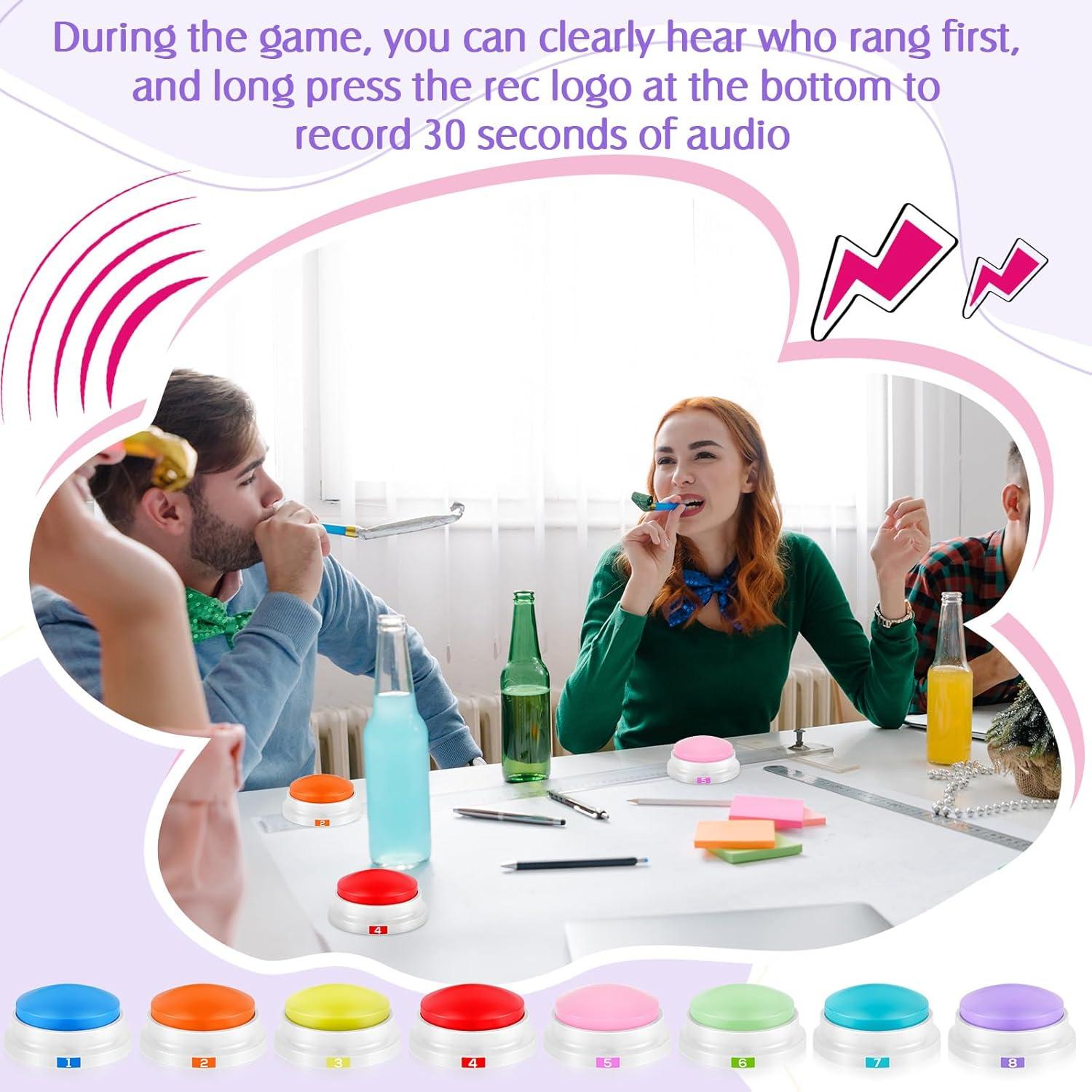 Botones de Grabación Xuhal 8 Pcs para Juegos y Enseñanza