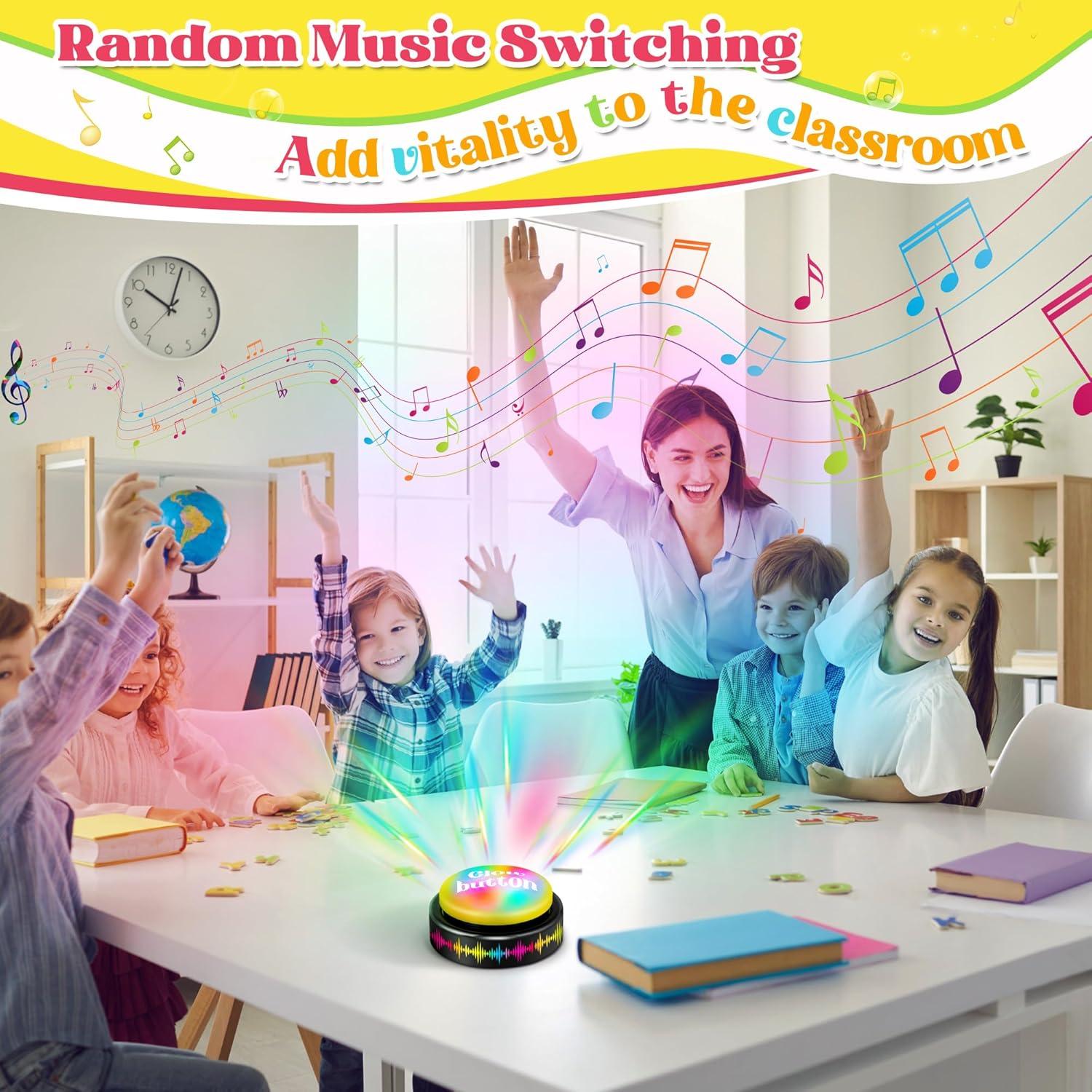 Botón de Fiesta de Baile Feekoon Amarillo y Negro 10 Canciones