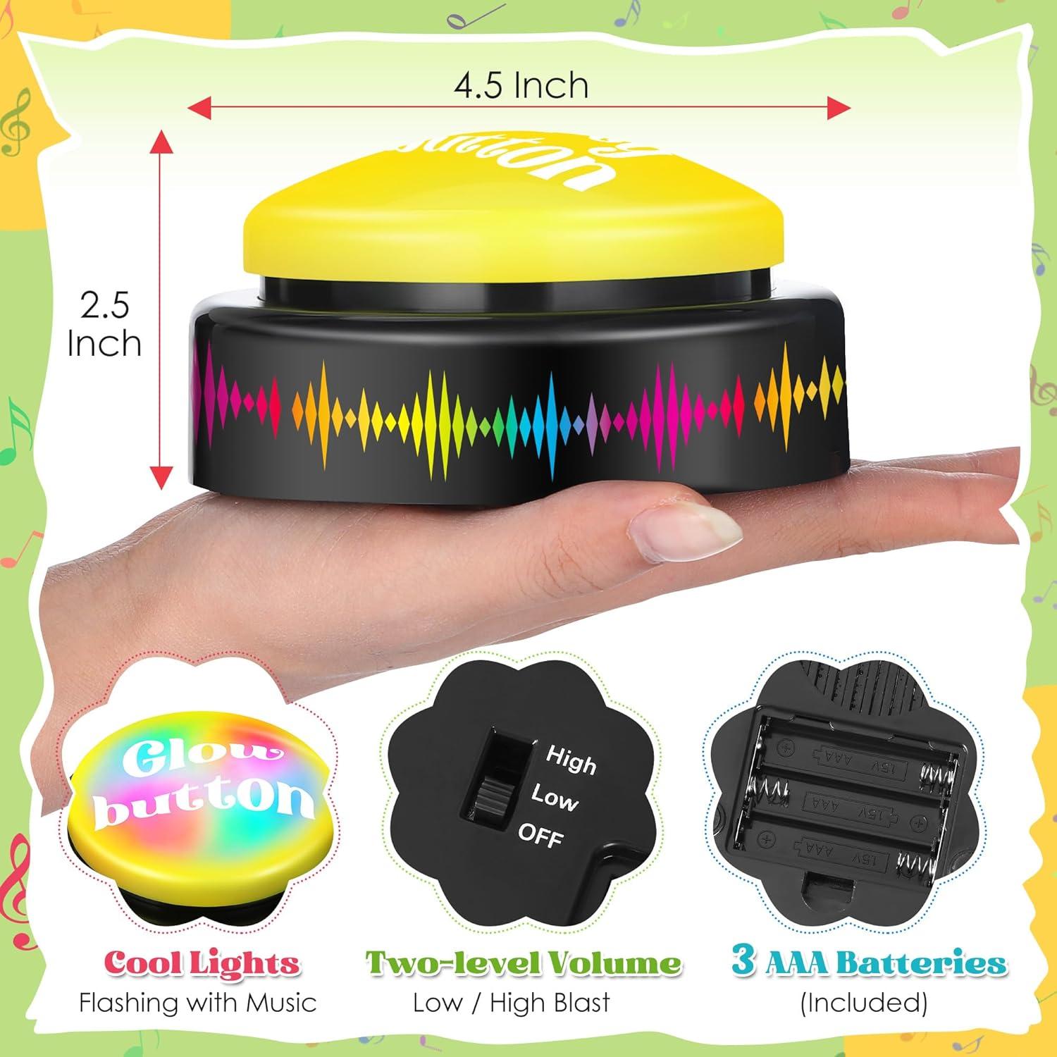 Botón de Fiesta de Baile Feekoon Amarillo y Negro 10 Canciones