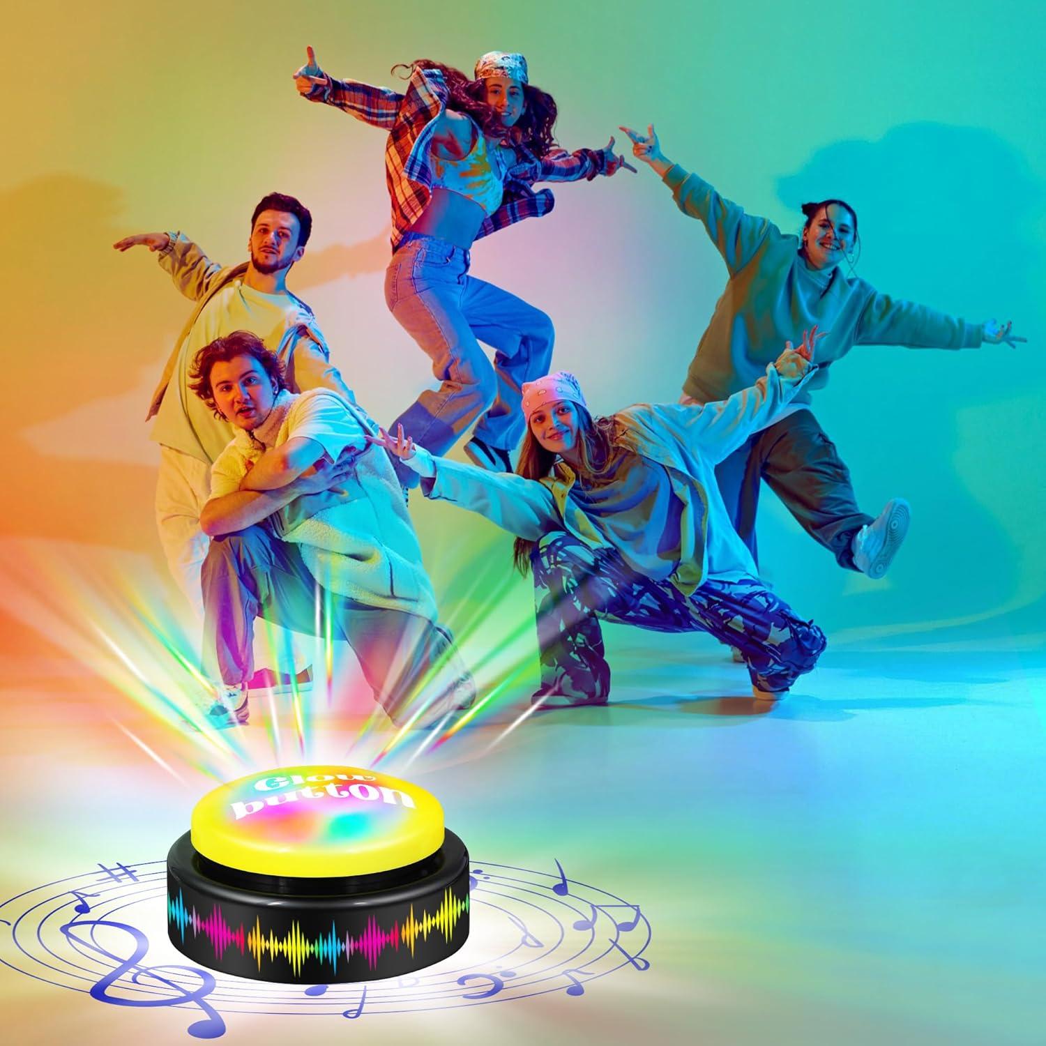 Botón de Fiesta de Baile Feekoon Amarillo y Negro 10 Canciones