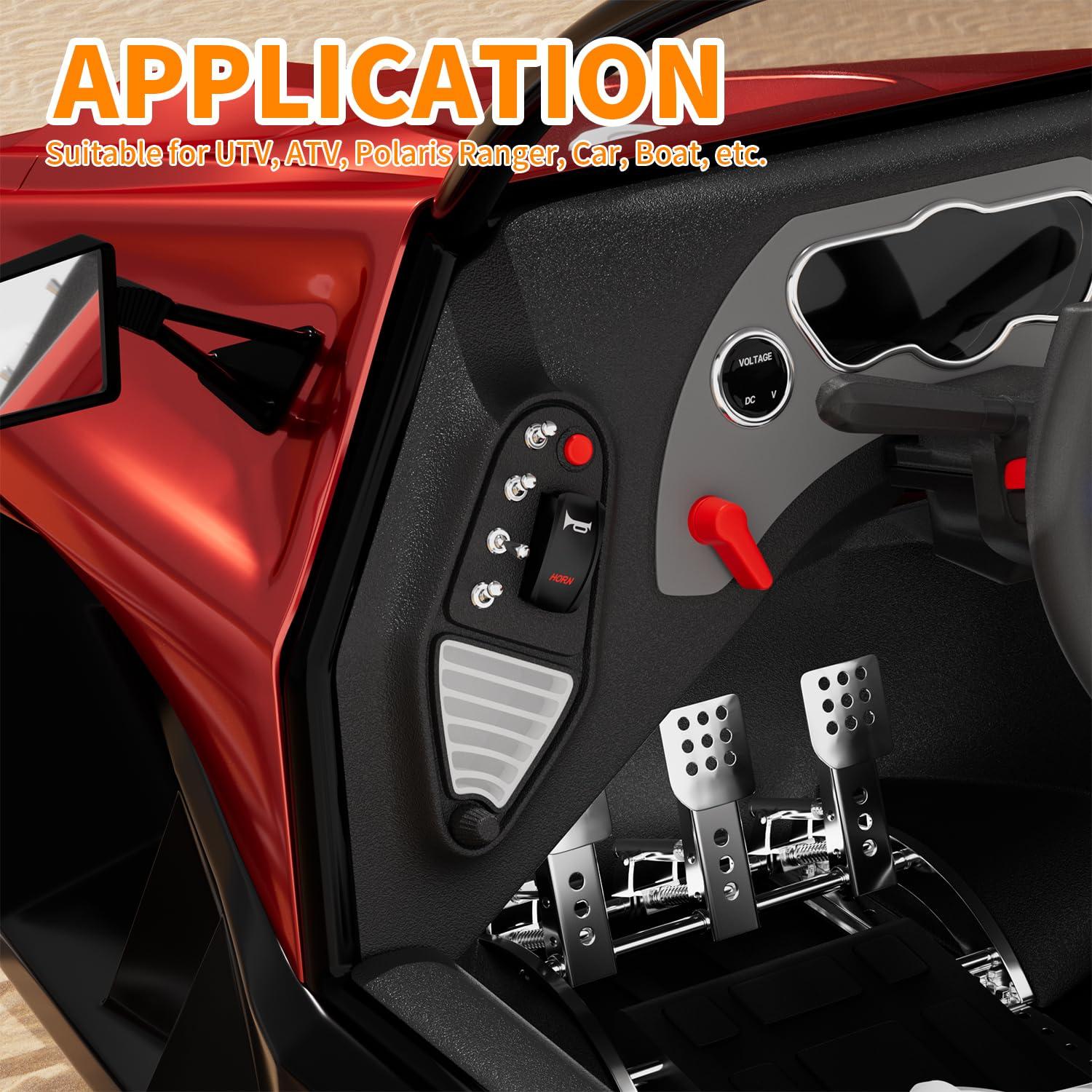 Interruptor Rocker Marino DaierTek 12V 20A LED Rojo Impermeable