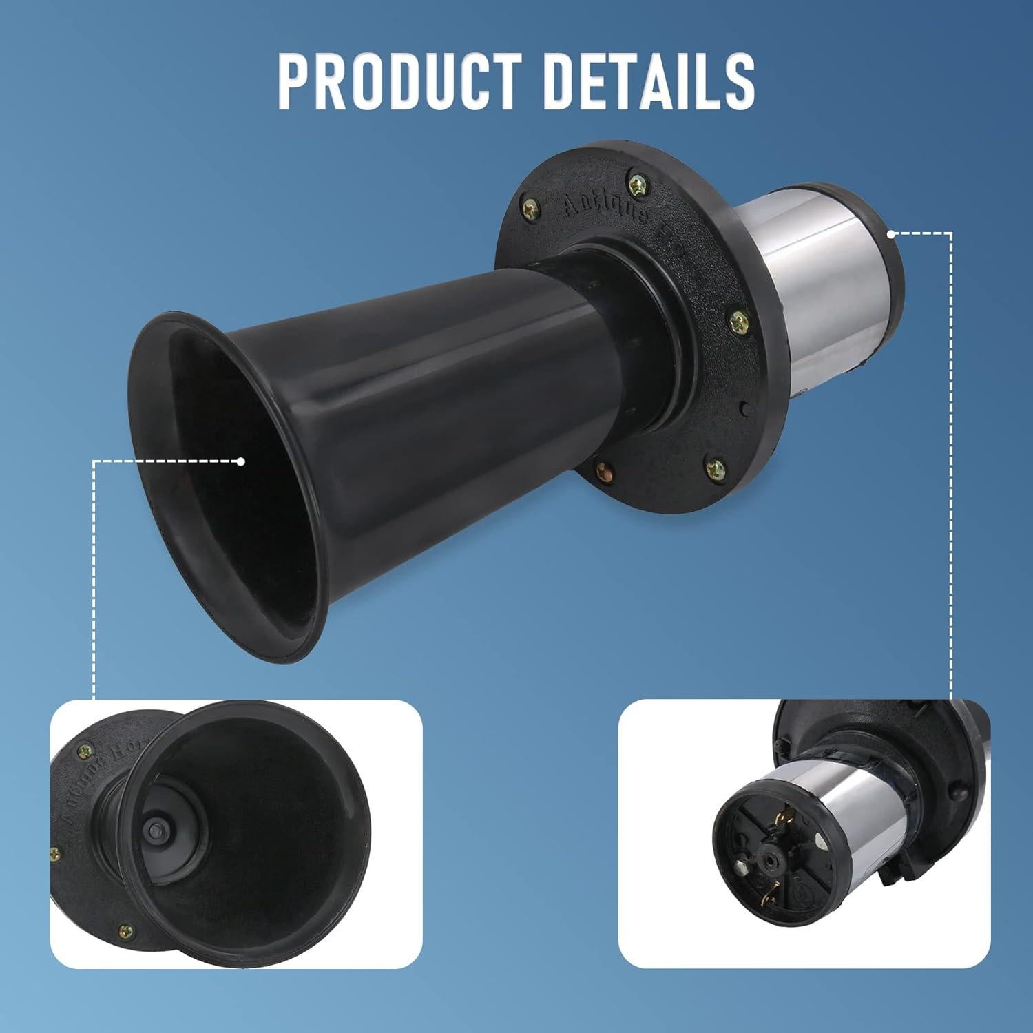 Claxon Antiguo AHOOGA JDMSPEED 12V 110DB Estilo Vintage