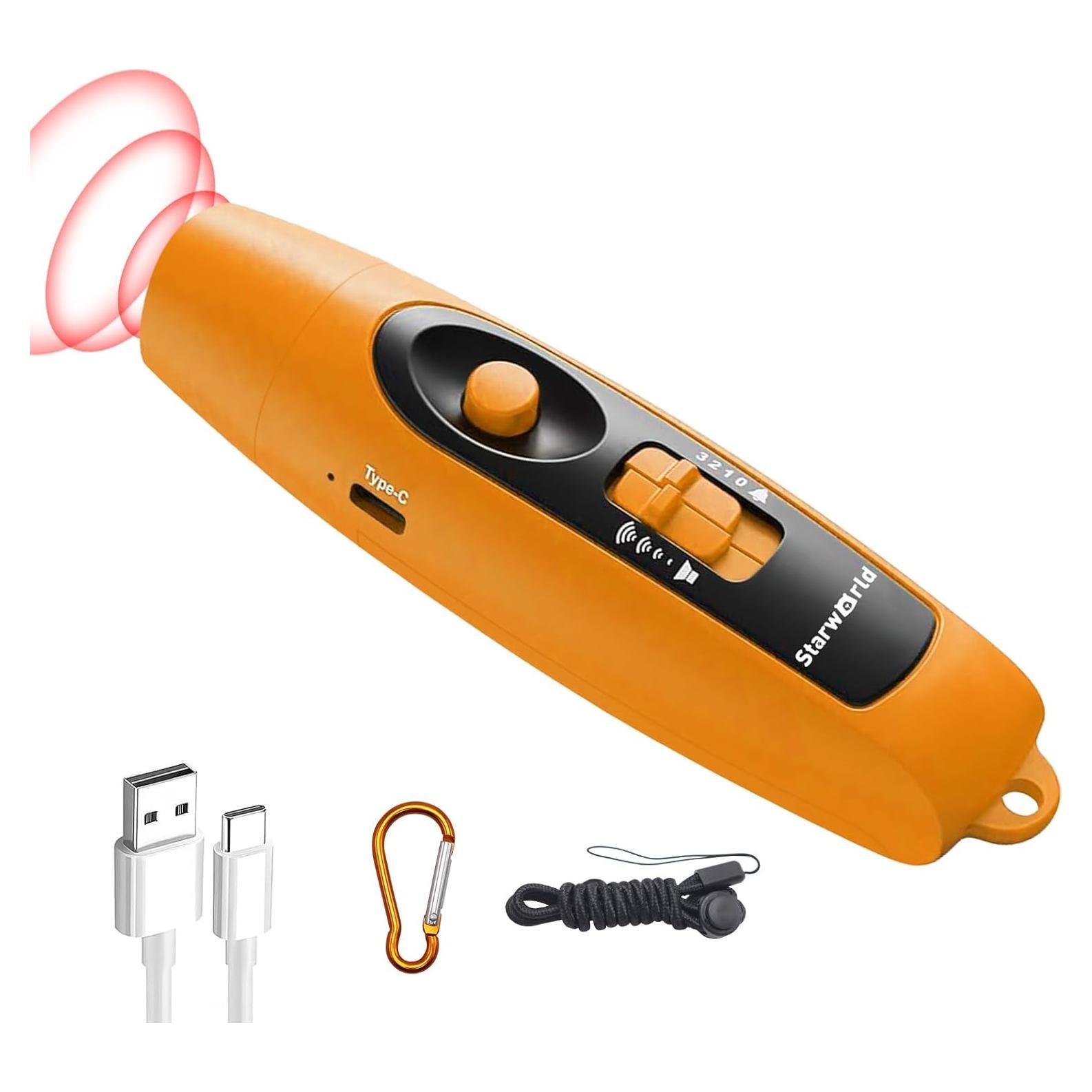 Bocina Recargable StarWorld RBH 120dB con Luz LED Naranja