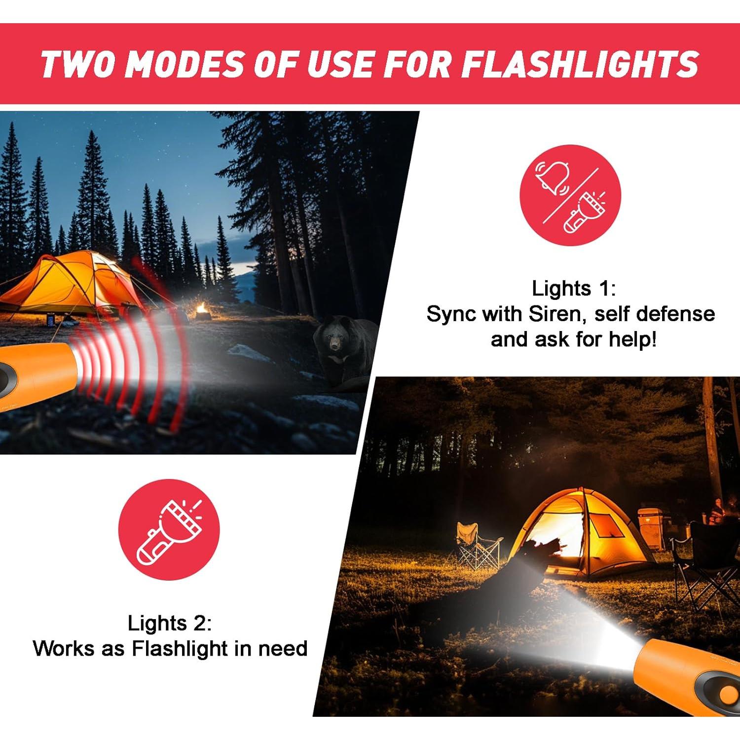 Bocina Recargable StarWorld RBH 120dB con Luz LED Naranja