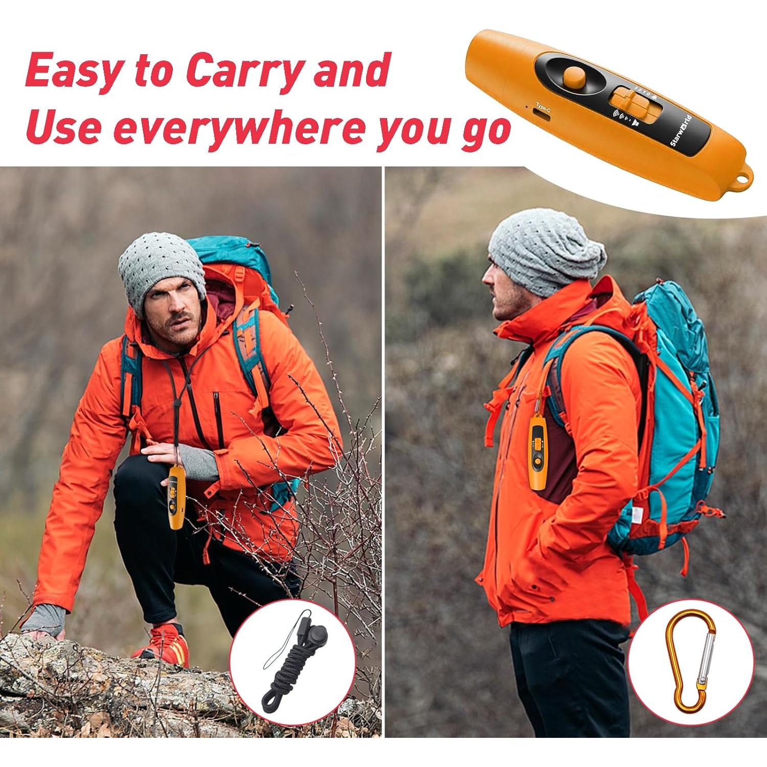 Bocina Recargable StarWorld RBH 120dB con Luz LED Naranja