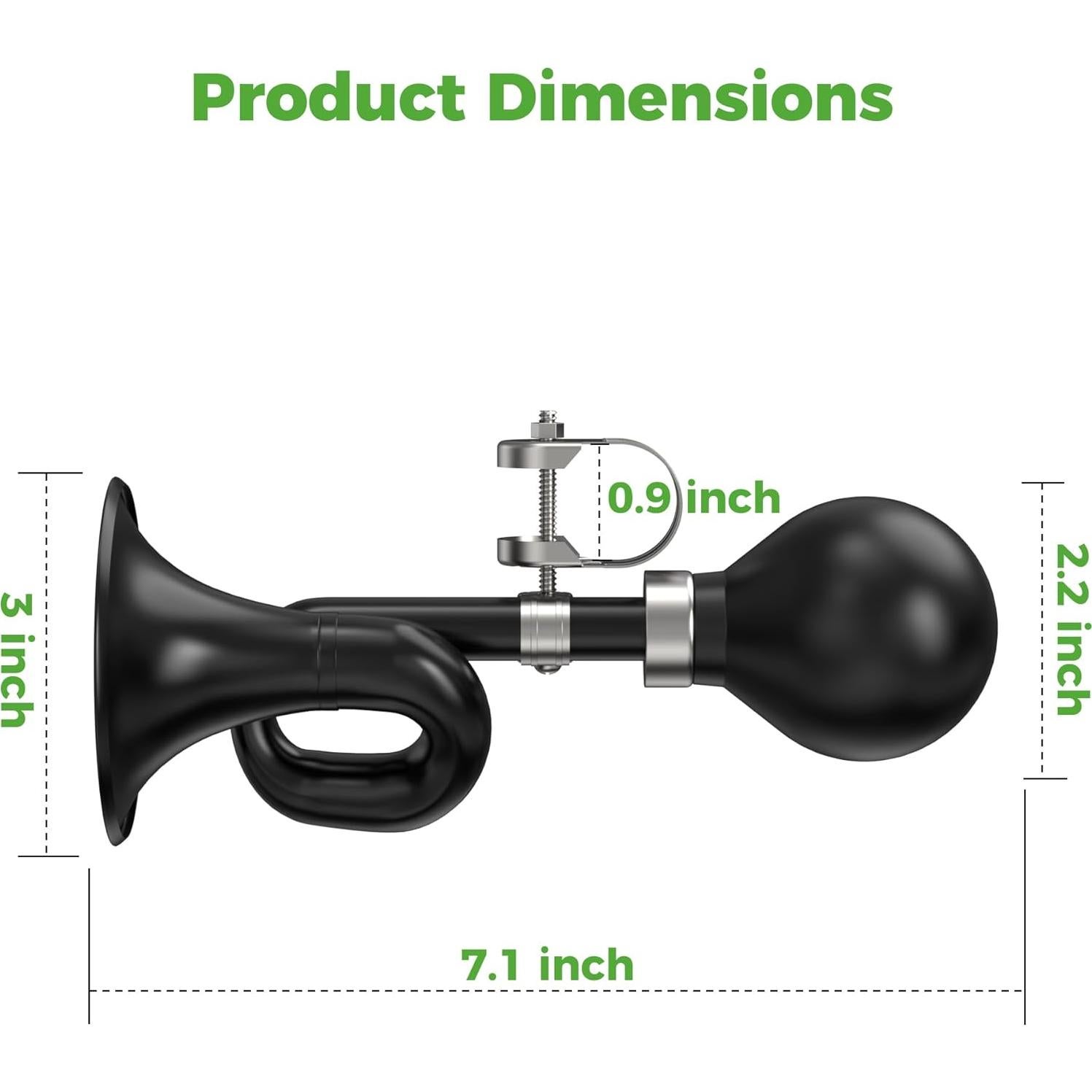 Claxon Retro 10L0L para Carrito de Golf y Bicicleta - Negro