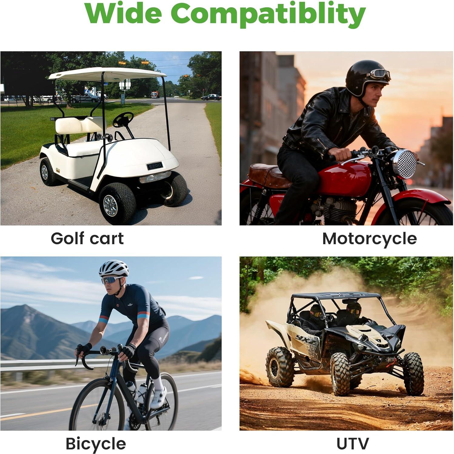 Claxon Retro 10L0L para Carrito de Golf y Bicicleta - Negro