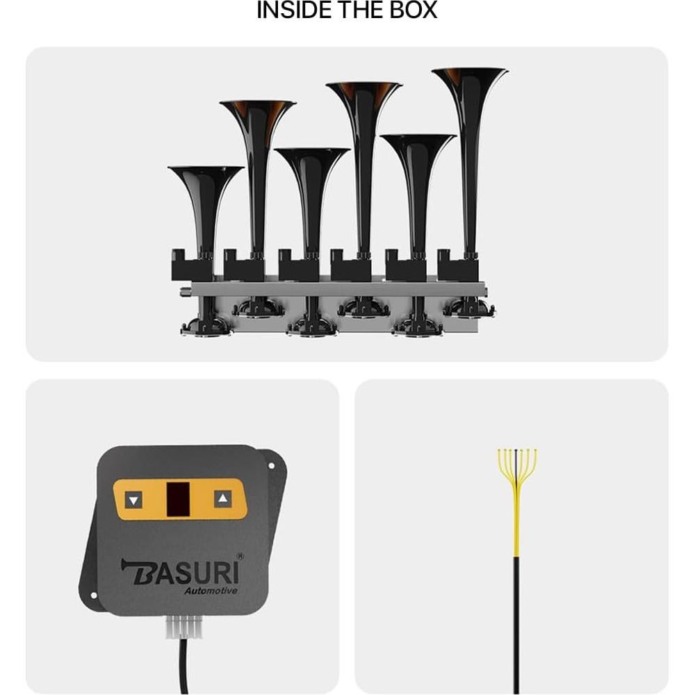 Claxon Musical BASURI Baby Shark 2.0 130 dB 12/24V 6 Tubos