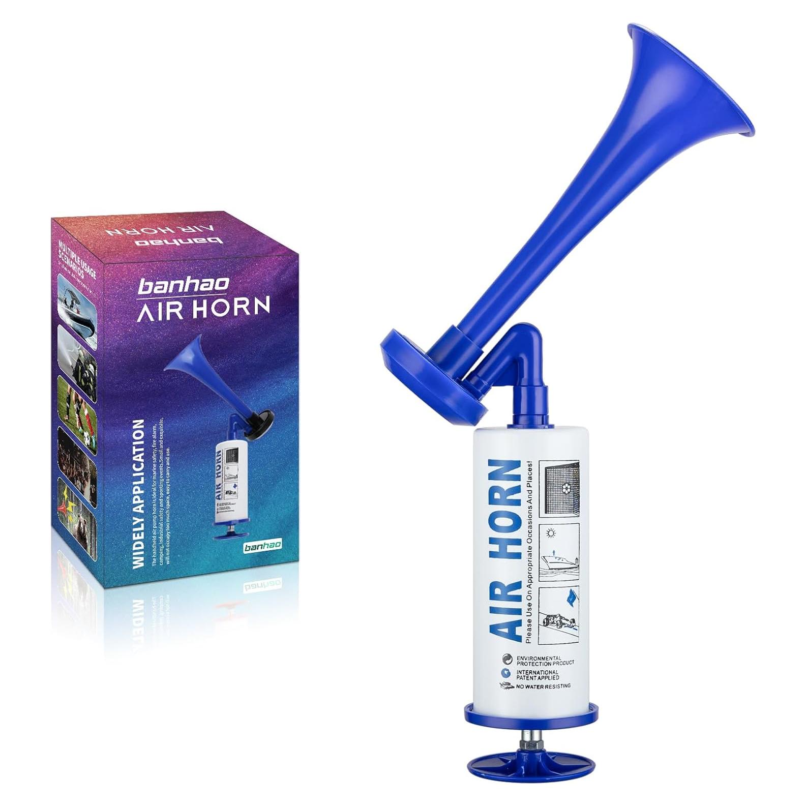 Bocina de Aire Portátil BANHAO BHSD011, 357g, 78dB, Azul