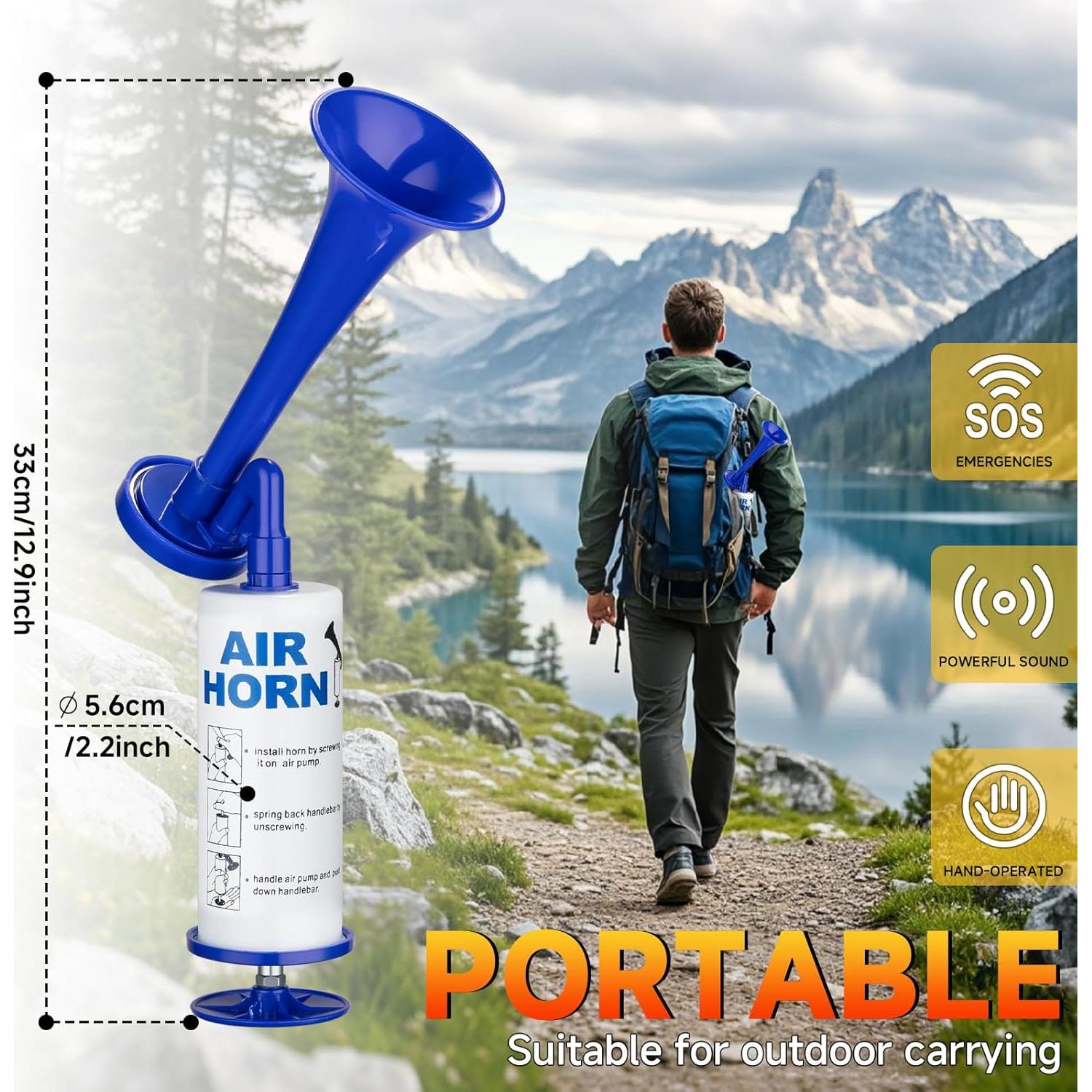 Bocina de Aire Portátil BANHAO BHSD011, 357g, 78dB, Azul