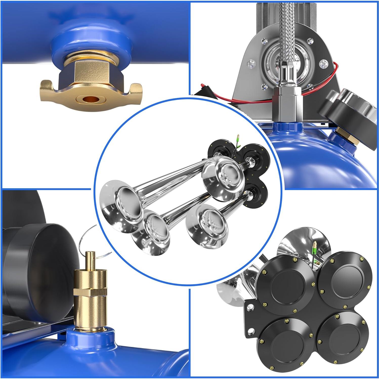 Kit de bocina de tren SuxiDi 150DB 6L 12V para vehículos