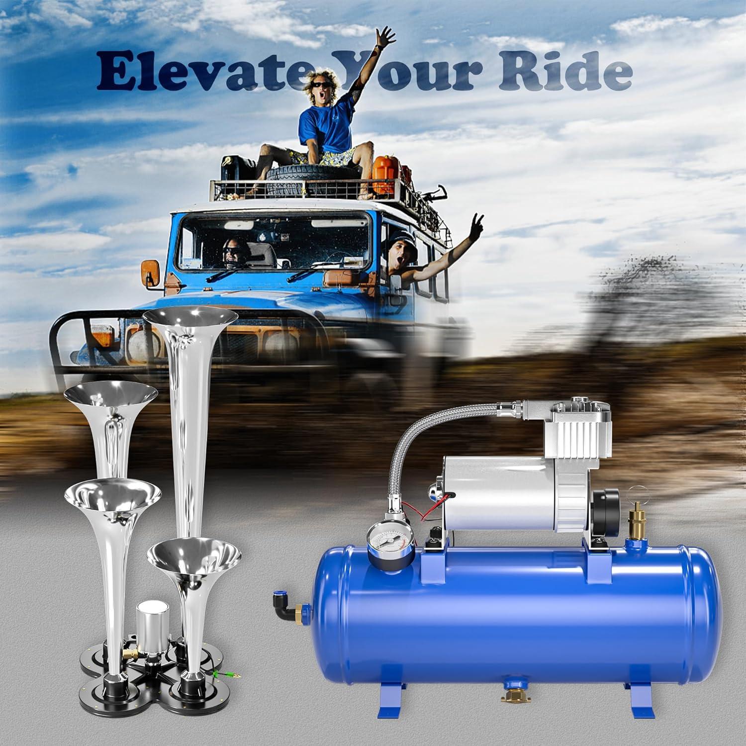 Kit de bocina de tren SuxiDi 150DB 6L 12V para vehículos